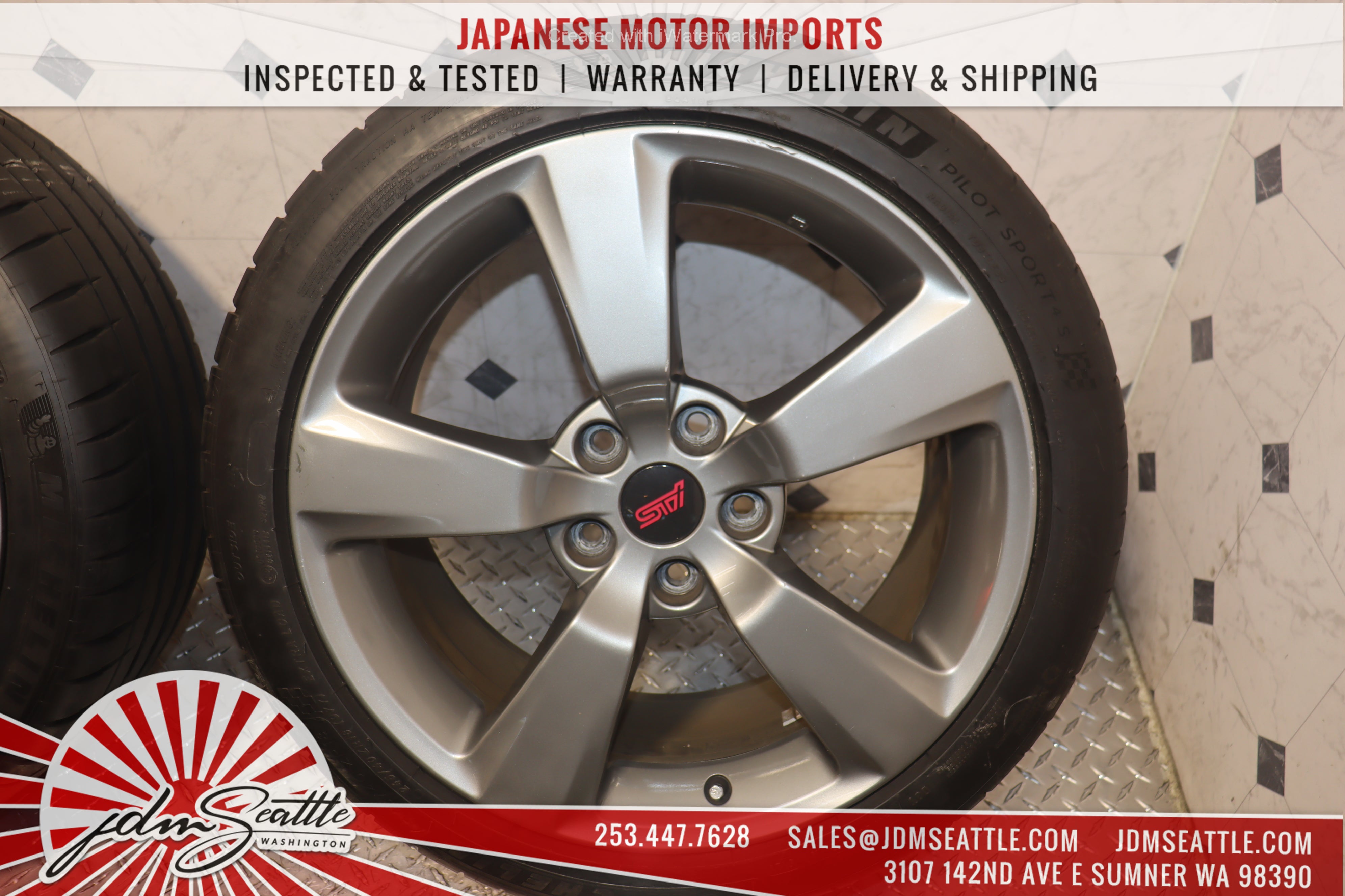 2008-2014 Subaru Impreza WRX STI GRB OEM Factory Stock Wheels - Set of 4 - Perfect for Replacement or Restoration Projects