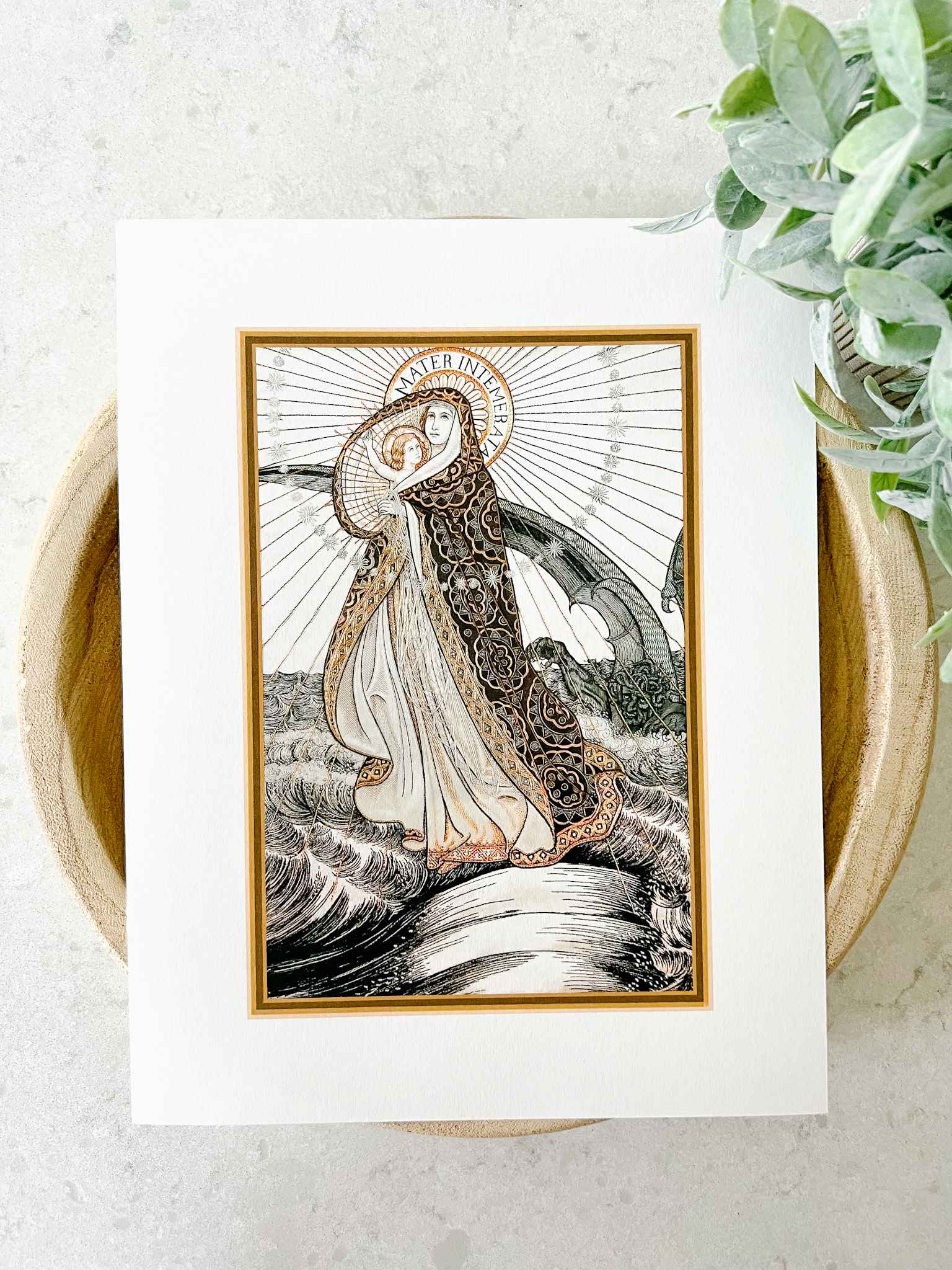 Loreto Embroidered Print Collection - Set of 8 Floral Embroidered Art Prints for Home Decor, Wall Art, Living Room, Bedroom & Office Decoration