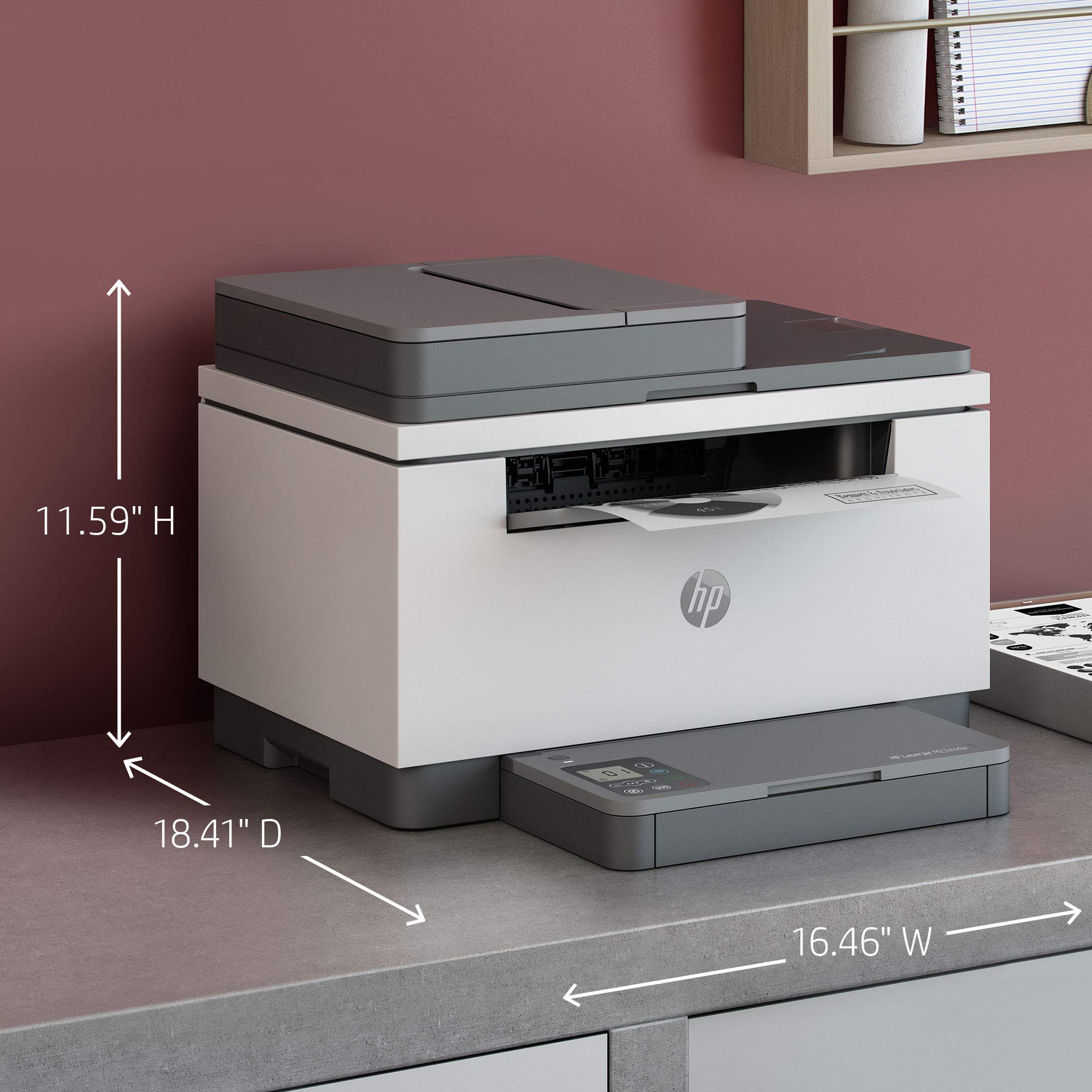 HP Laserjet MFP M234sdw Wireless Monochrome All-in-One Printer | Built-in Ethernet & Fast Duplex Printing | Instant Ink Ready | Ideal for Home Office & Small Business (Renewed) (6GX01F)