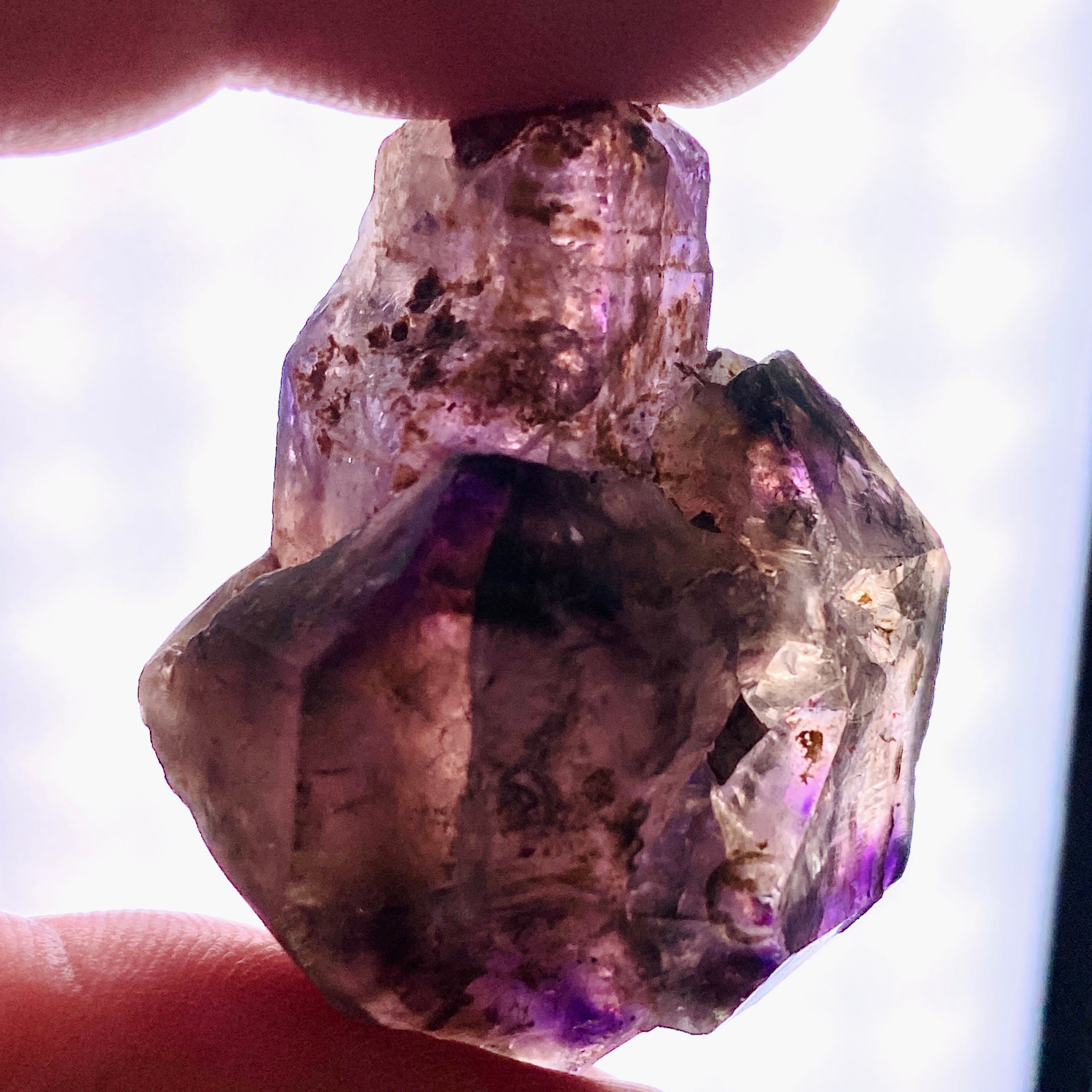 Natural Smokey Amethyst Scepter Crystal with Inclusions - Similar to Super Seven & Brandberg (CR3734) - Perfect for Meditation, Energy Healing & Crystal Collections