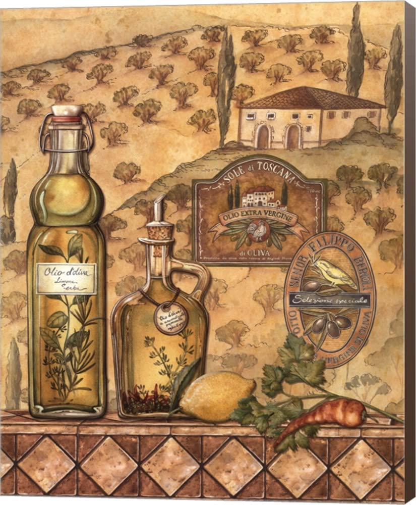 Charlene Audrey Flavors of Tuscany II Canvas Wall Art - 16x20 Inch Museum Wrapped Painting with Brown Sides - Italian Countryside Decor for Living Room, Bedroom & Office