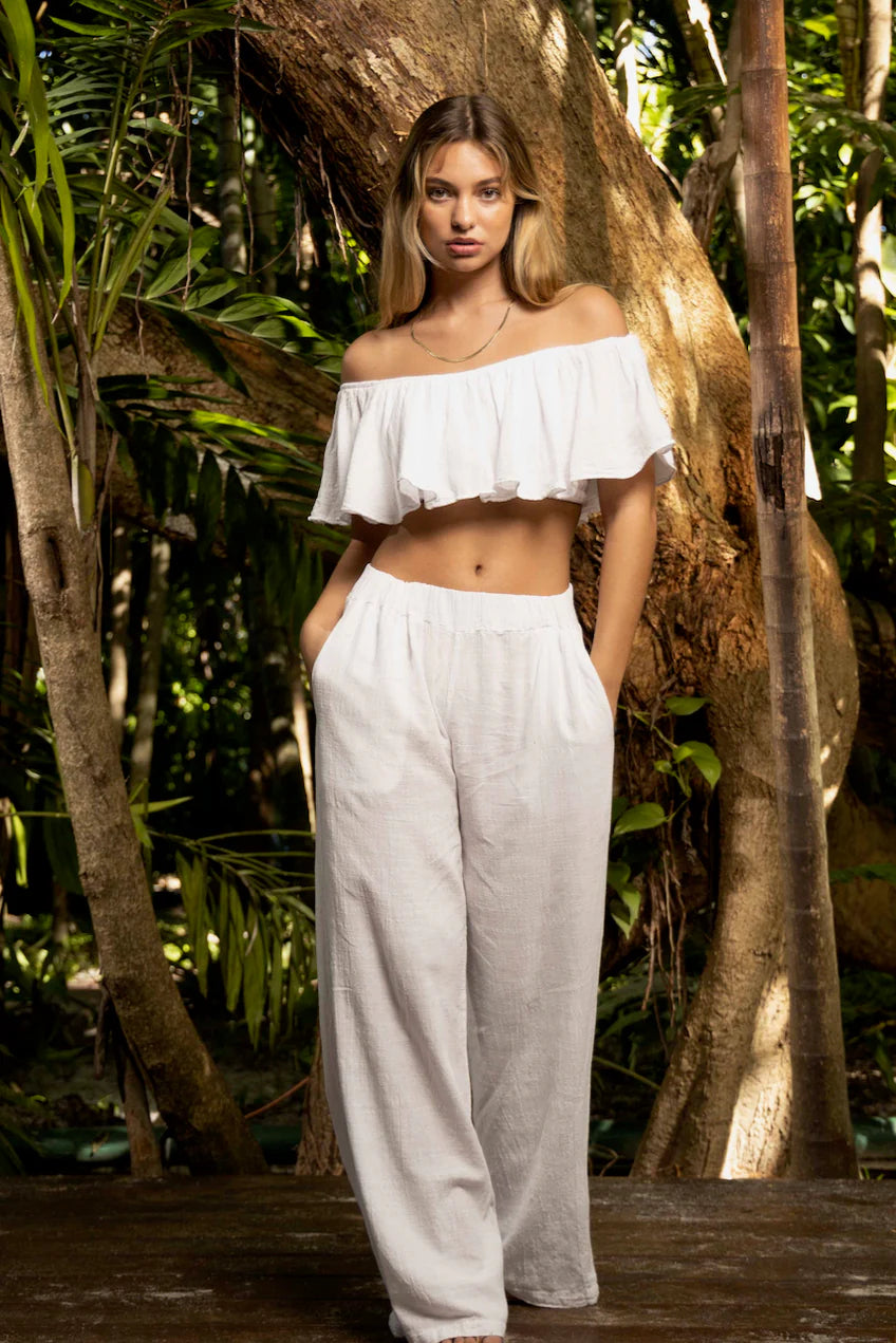 Women's Flowy High Waisted Palazzo Pants - Soft & Breathable Wide Leg Lounge Pants for Yoga, Travel & Casual Wear