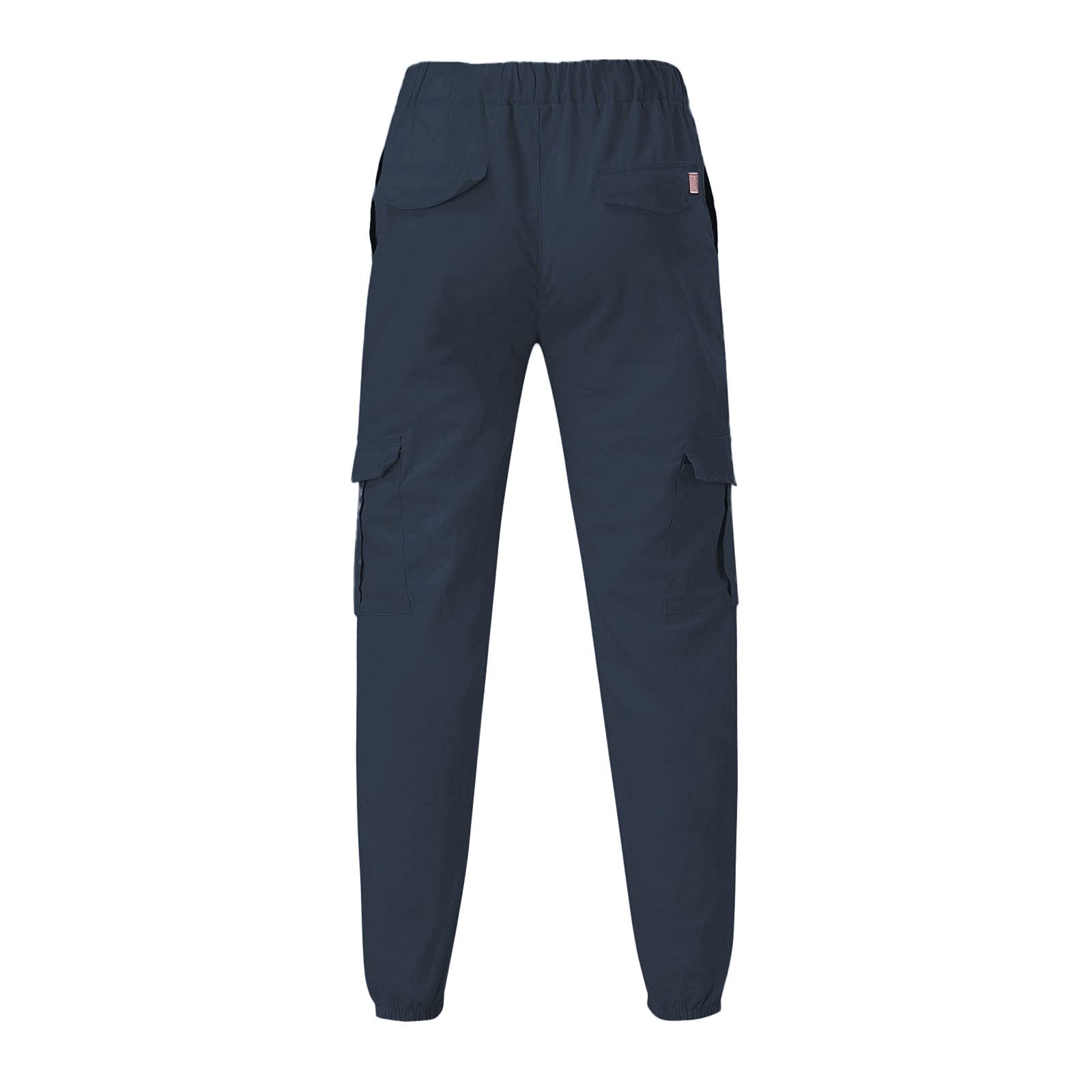 XUETON Men's Slim Fit Jogger Cargo Pants - Athletic Sweatpants for Casual Wear & Outdoor Activities | Navy Blue | Lightweight Comfortable Workout & Lounge Pants for Men