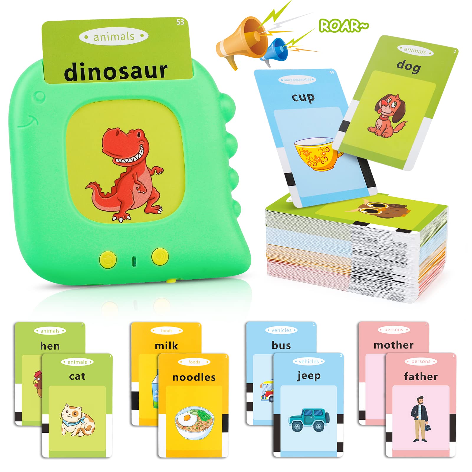 Talking Flash Cards for Toddlers 1-3 Years | Autism Sensory & Montessori Learning Toys with 224 Sight Words | Speech Therapy Toys for Kids 1-5 | Perfect Educational Gift for Boys & Girls | Ideal for Home Learning & Classroom Activities