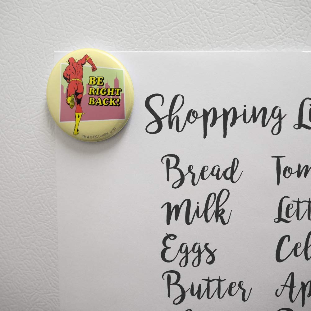 Funny 'Be Right Back' Fridge Magnet - The Flash Superhero Theme - Perfect for Kitchen, Office, or Dorm Room Decor