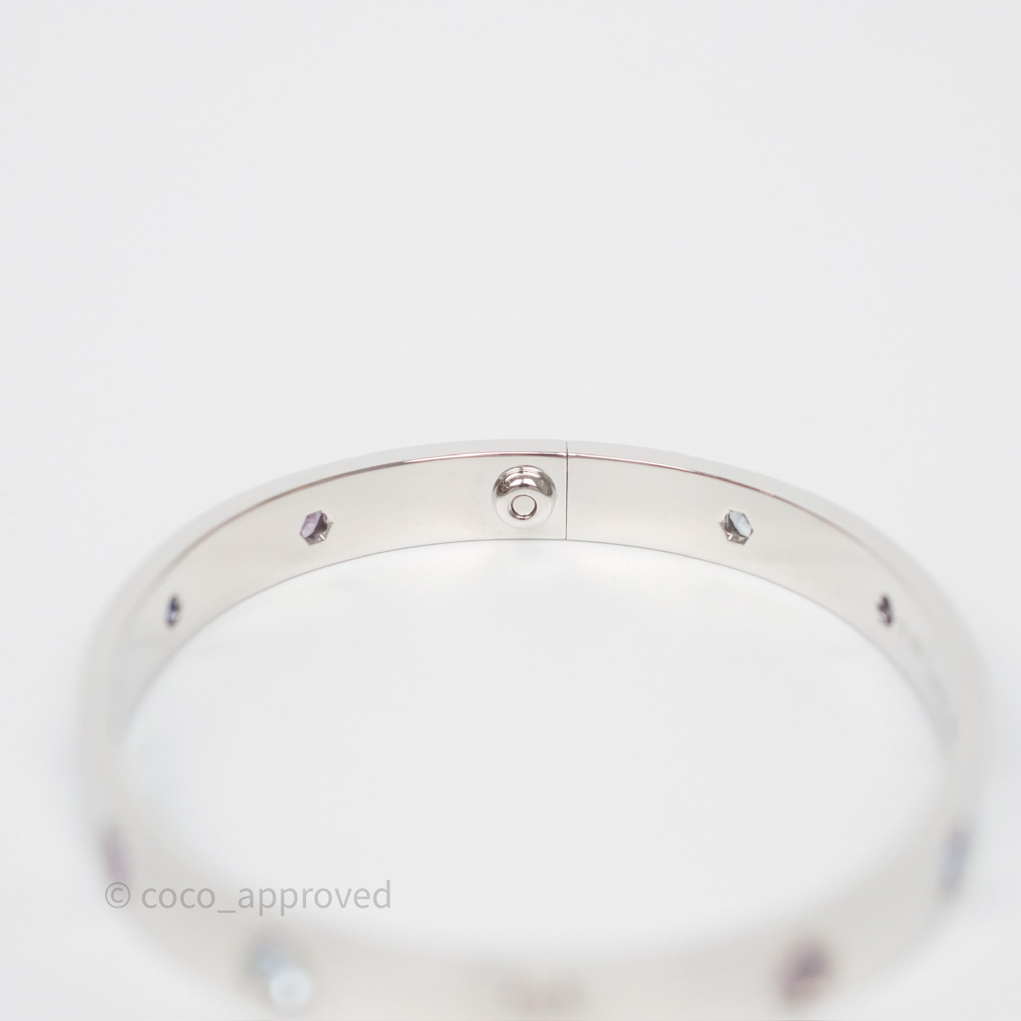 Cartier Rainbow Love Bracelet - 18K White Gold with Multicolor Gemstones for Women | Luxury Jewelry Gift for Anniversary, Valentine's Day & Special Occasions