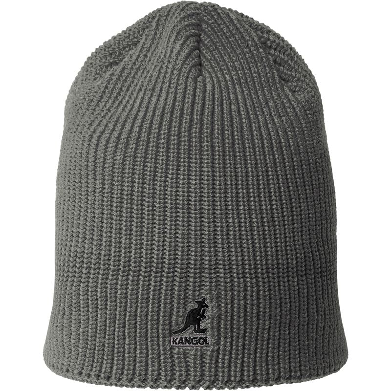 Kangol Cardinal 2-Way Beanie Hat - Grey | Winter Warm Knit Cap for Men & Women | Perfect for Skiing, Hiking & Outdoor Activities