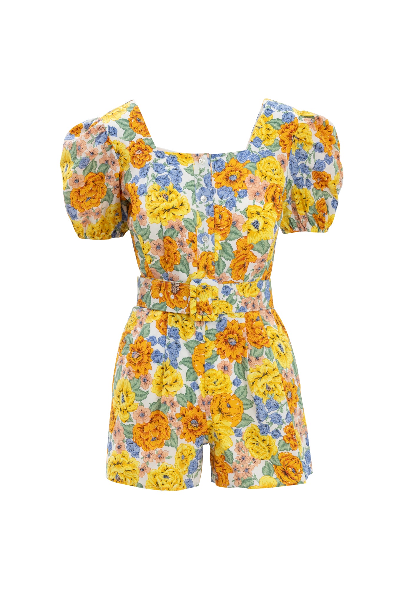 Floral Print Marianne Romper - Women's Stylish Jumpsuit for Summer Outfits, Beach Vacations & Casual Wear