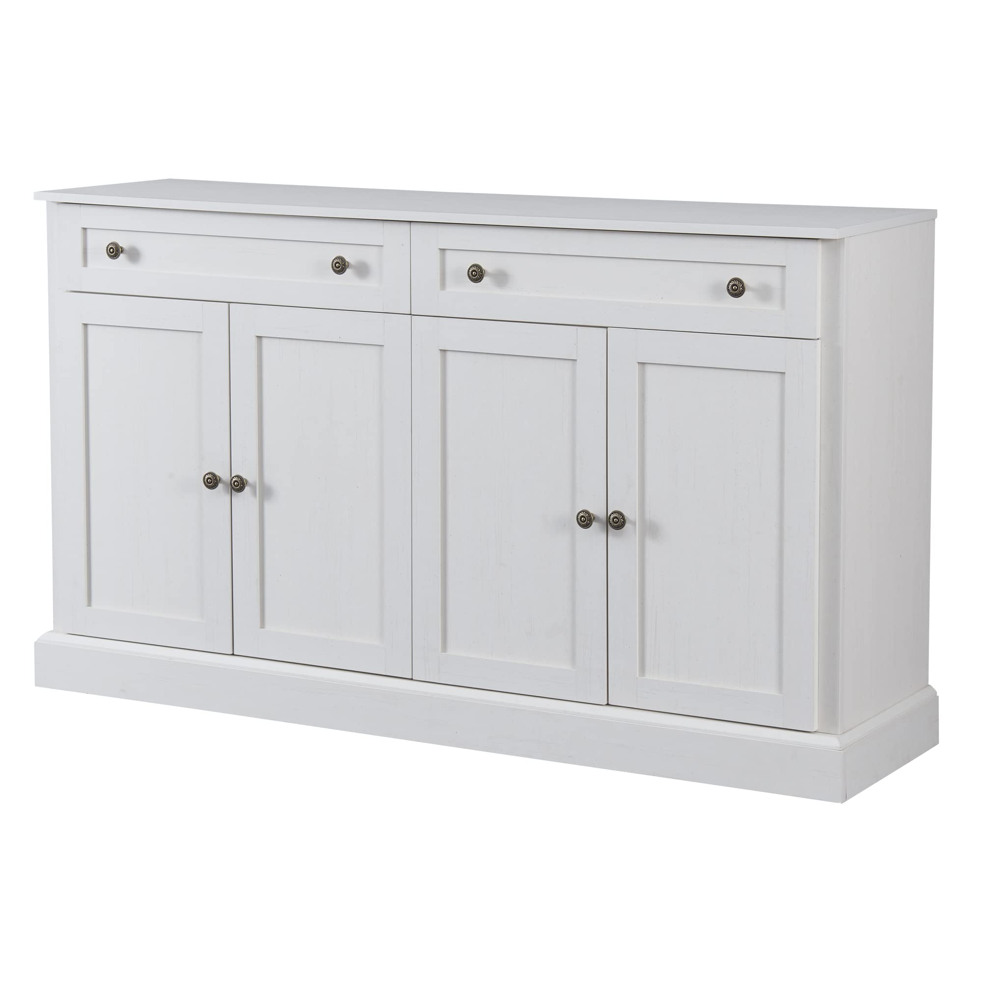 Quarte Kitchen Sideboard Buffet Cabinet - 2 Drawers & 4 Doors Storage with Adjustable Shelves, Floor Standing Console Table for Dining Room, Living Room | Perfect for Home Organization & Entertaining Guests