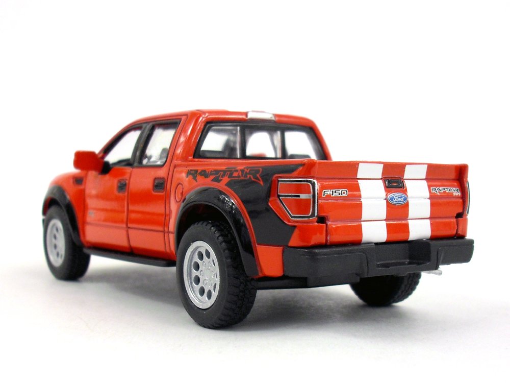 1/46 Scale Diecast Metal Ford F-150 SVT Raptor Model Car - Red | Collectible Toy for Car Enthusiasts & Perfect Gift for Office Desk Display