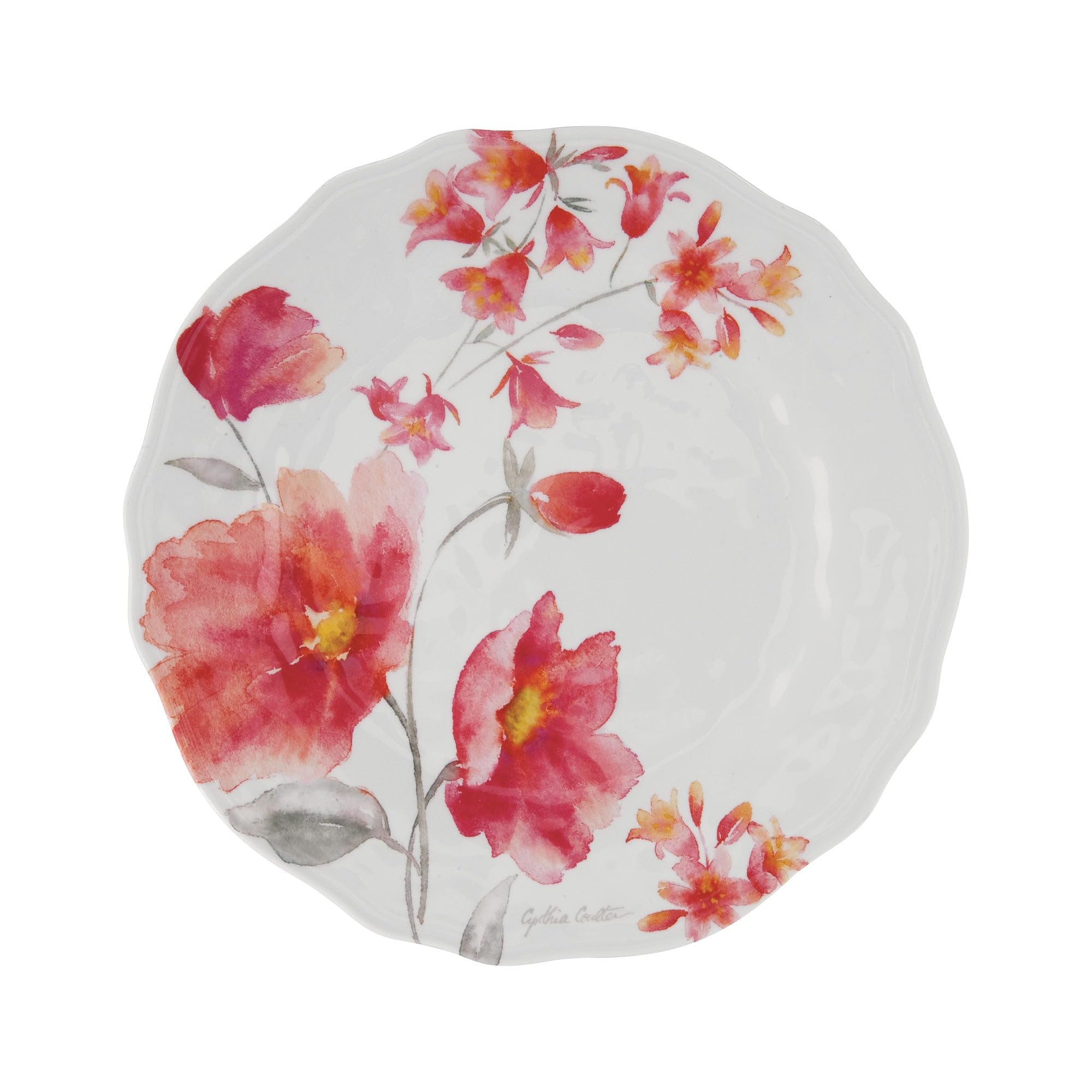 UPware 6-Piece Melamine Salad Plate Set - BPA-Free, Dishwasher Safe 8.75