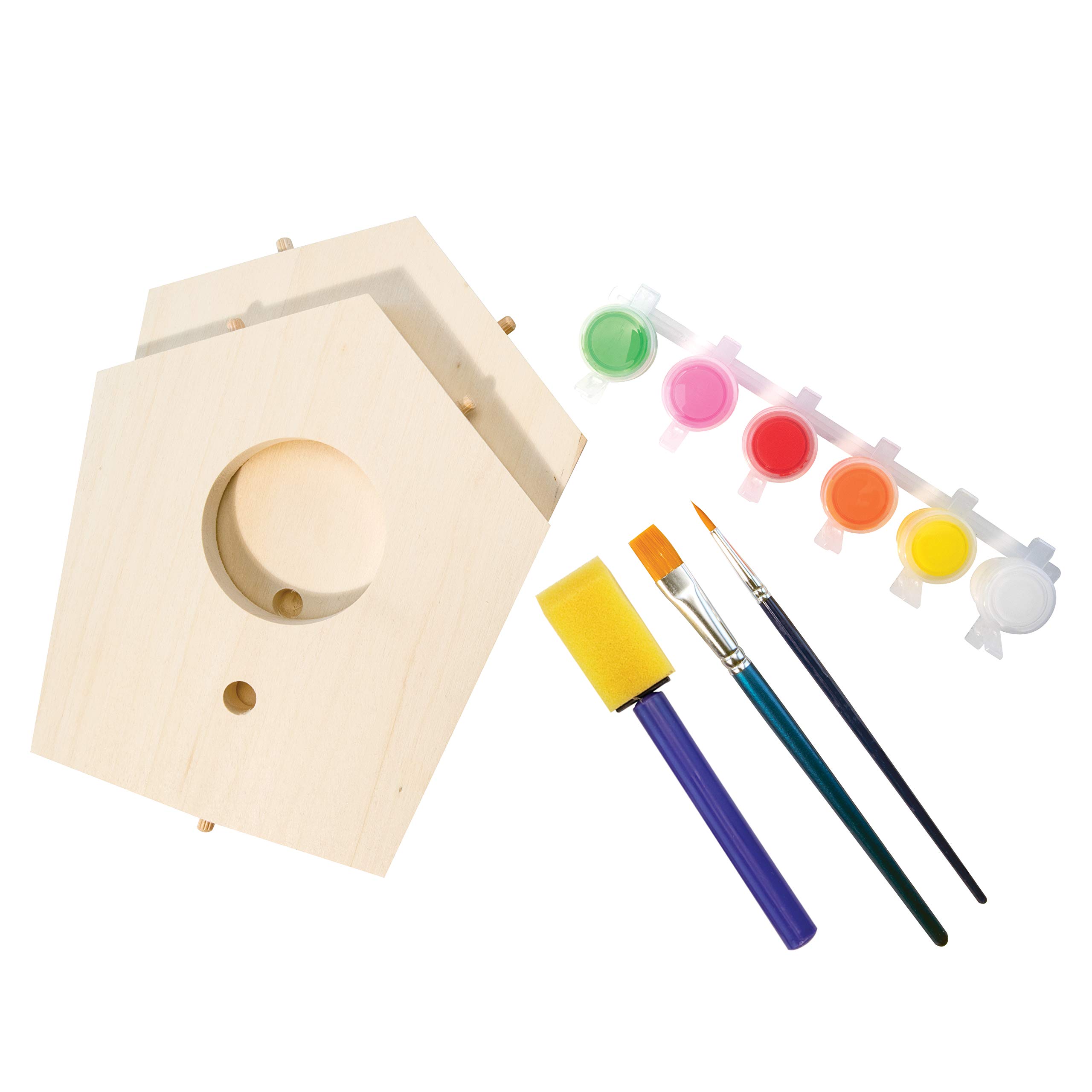 **MindWare DIY Birdhouse Kit for Kids - Wooden Craft Kit with Pre-Cut Wood Pieces & Art Supplies - Build & Paint Your Own Bird House - Ages 5+ - Perfect for Backyard Decor, Nature Exploration & Creative Play**