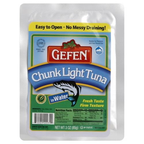 Premium Gefen Tuna Chunk Light in Water, 3-Ounce (12 Pack) - High Protein, Low Mercury, Keto & Paleo Friendly - Perfect for Salads, Sandwiches, and Healthy Snacks