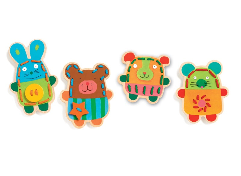 Best Cuddly Lacing Wooden Game for Kids - Montessori Educational Toy for Fine Motor Skills Development - Perfect for Preschool Learning & Toddler Activities