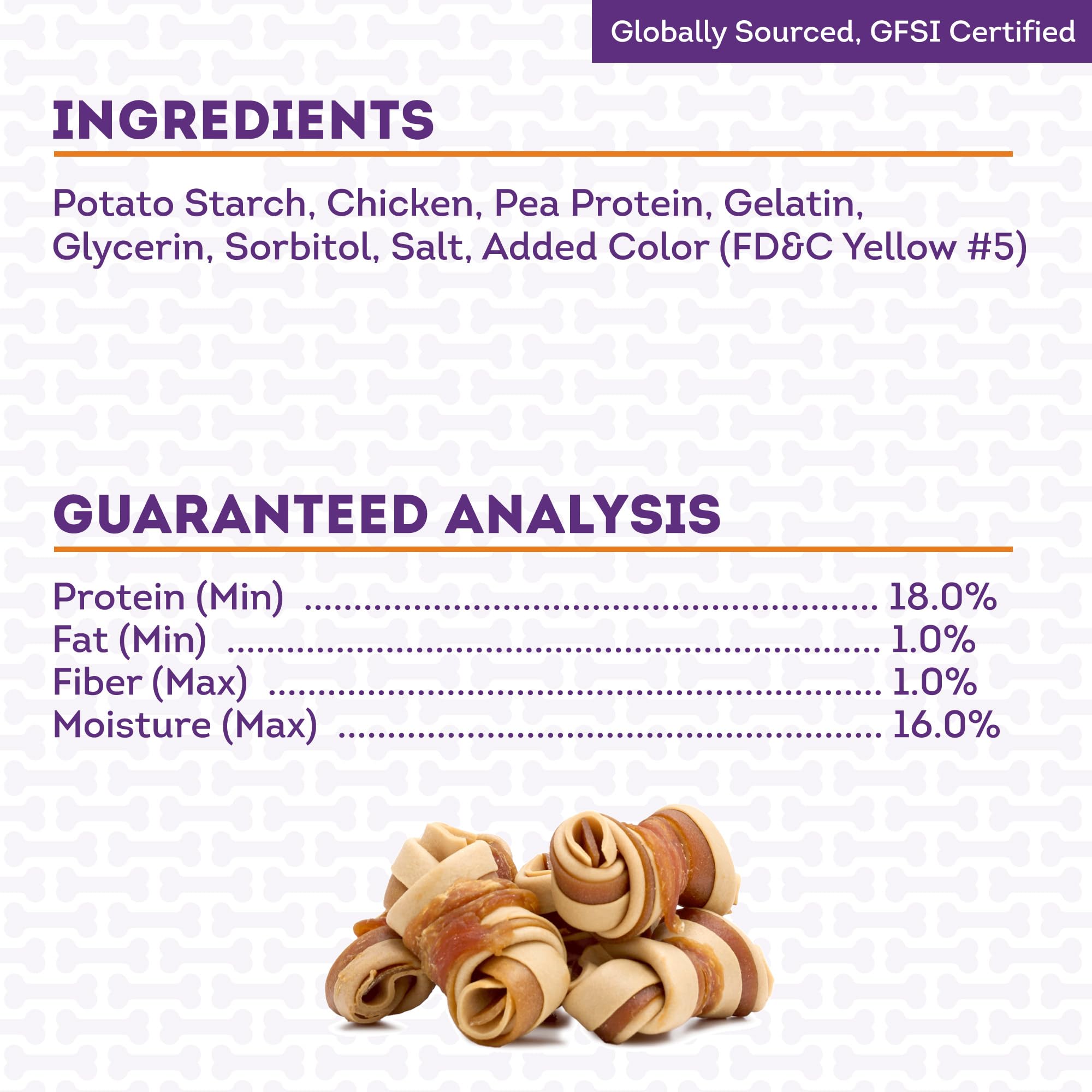 IncrediChews Chicken Wrapped Dog Chew Treats - Natural Dental Bones for Medium & Large Dogs - 6 Count Pack - Long-Lasting Chew for Aggressive Chewers & Teeth Cleaning