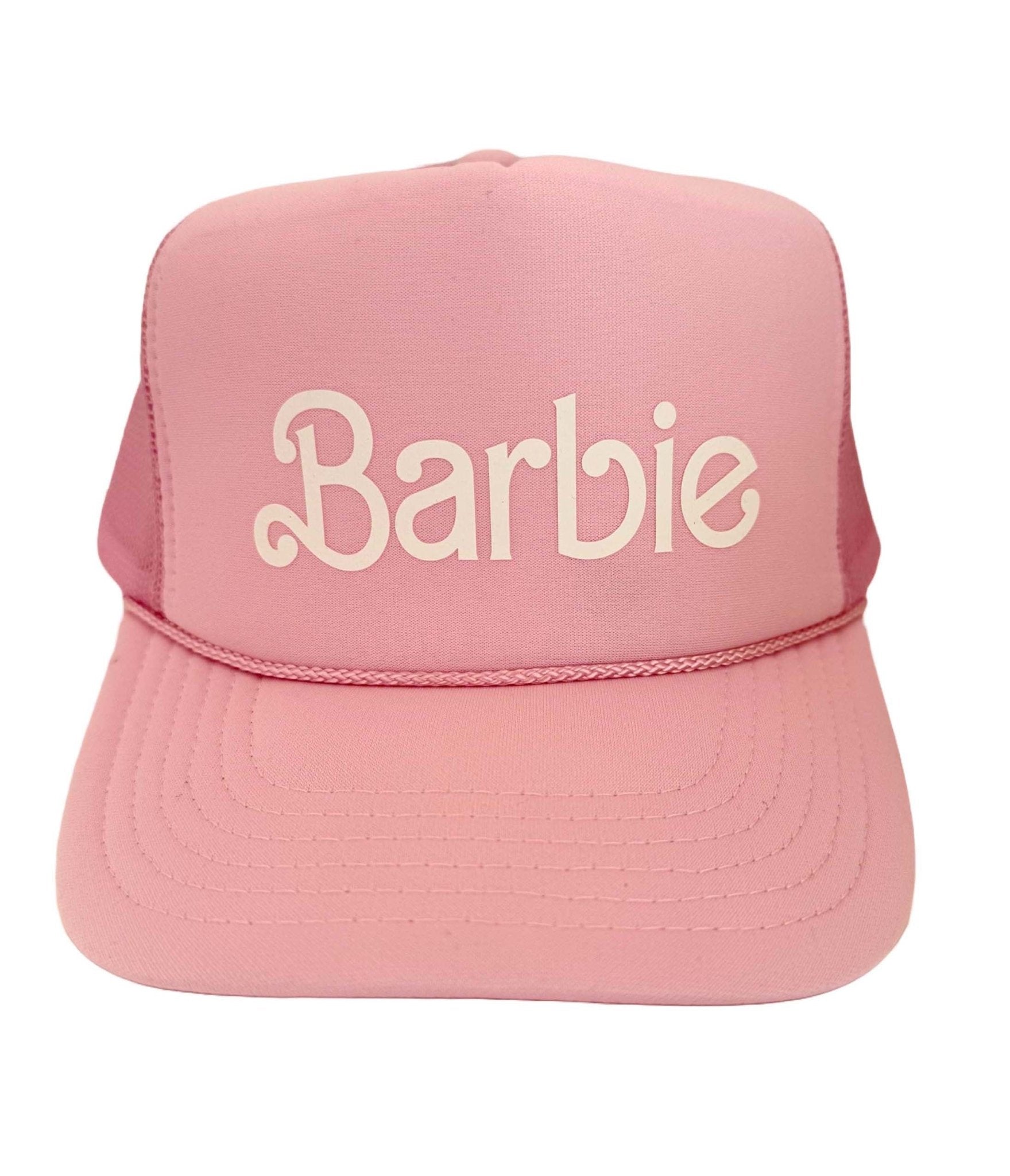 Light Pink Barbie Trucker Hat for Women - Adjustable Snapback Cap with Embroidered Logo - Perfect for Outdoor Activities, Concerts, and Fashion Accessories