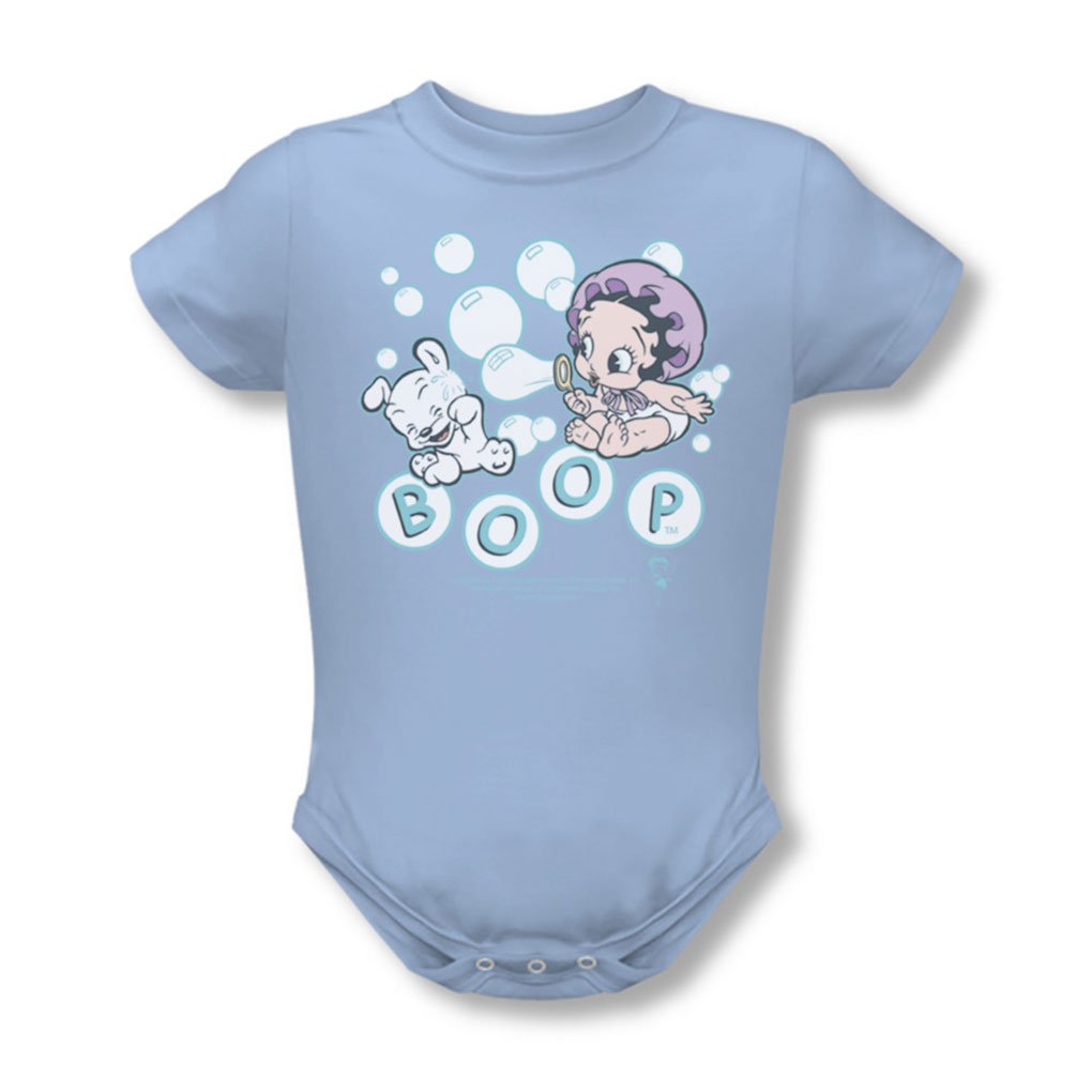 Betty Boop Baby Bubbles Infant T-Shirt - Light Blue Cute Cartoon Graphic Tee for Newborns & Toddlers - Perfect for Playdates, Photo Shoots & Casual Outfits