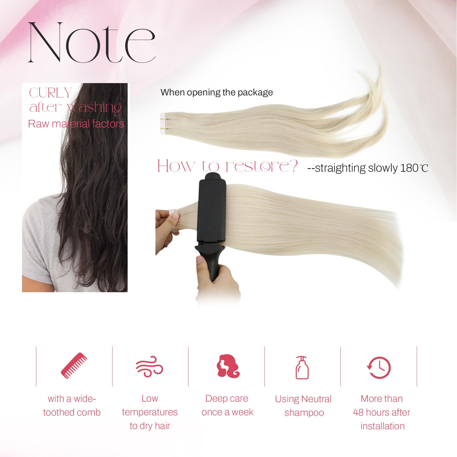40-Piece Moresoo Tape-In Human Hair Extensions Bundle - 18 Inch Blonde (#60 Platinum) Glam Seamless Extensions (50g+50g) for Volume & Length | Perfect for Parties, Weddings & Daily Styling