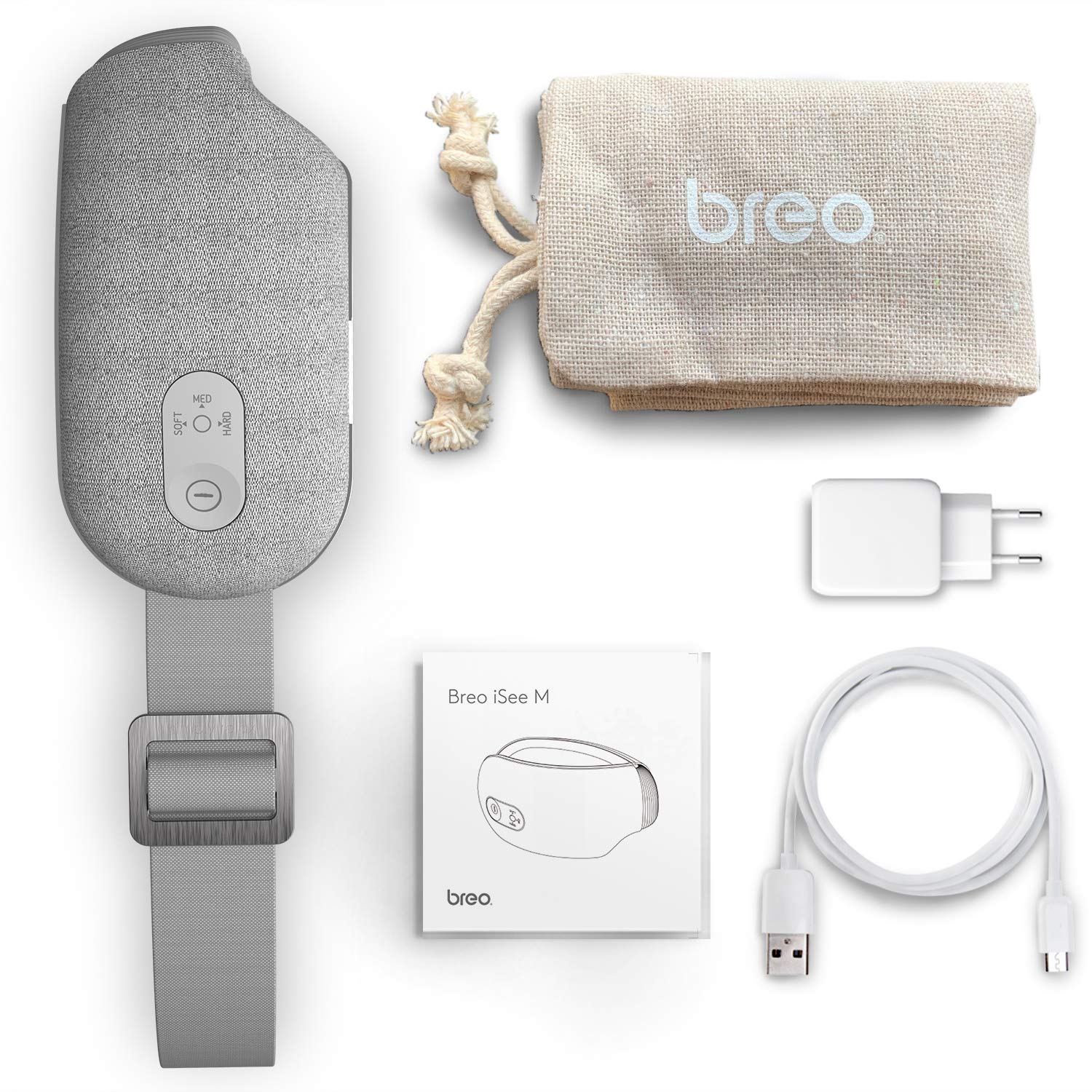 Breo iSeeM Eye Massager with Heat & Bluetooth Music - Customizable Eye Massager Mask for Dry Eyes, Better Sleep & Stress Relief - Perfect Gift for Women, Men & Mothers Day - Use at Home, Office or Travel
