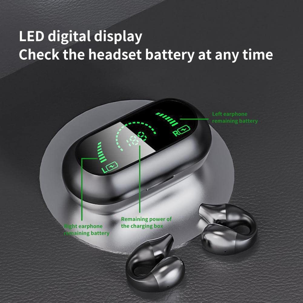 Open Ear Wireless Headphones - Bluetooth Sports Earbuds for Running, Cycling, Driving & Workout - Sweatproof Lightweight Open-Ear Design for Comfort & Safety