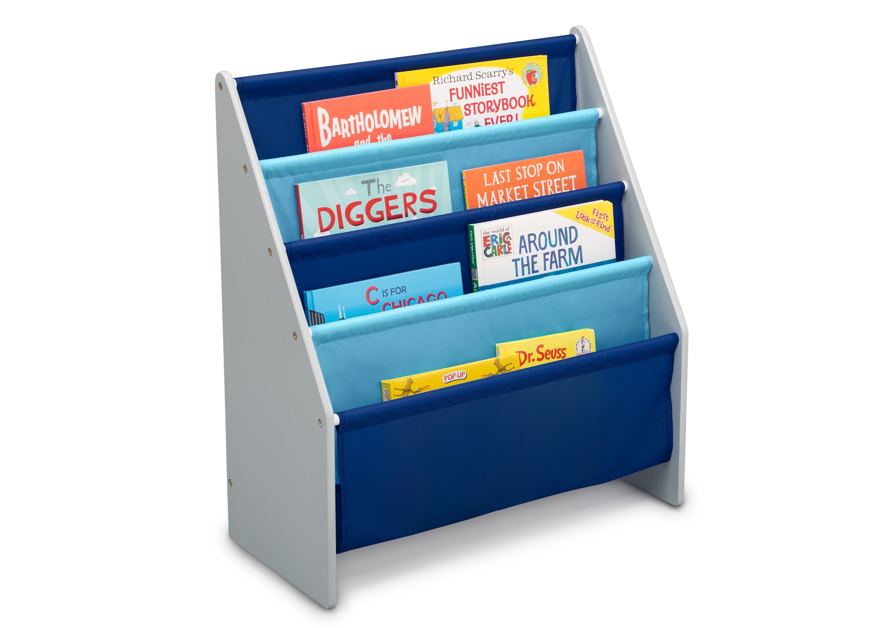 Kids Sling Book Rack - Adjustable Wall-Mounted Bookshelf for Children's Room - Perfect for Bedroom, Nursery & Classroom Organization