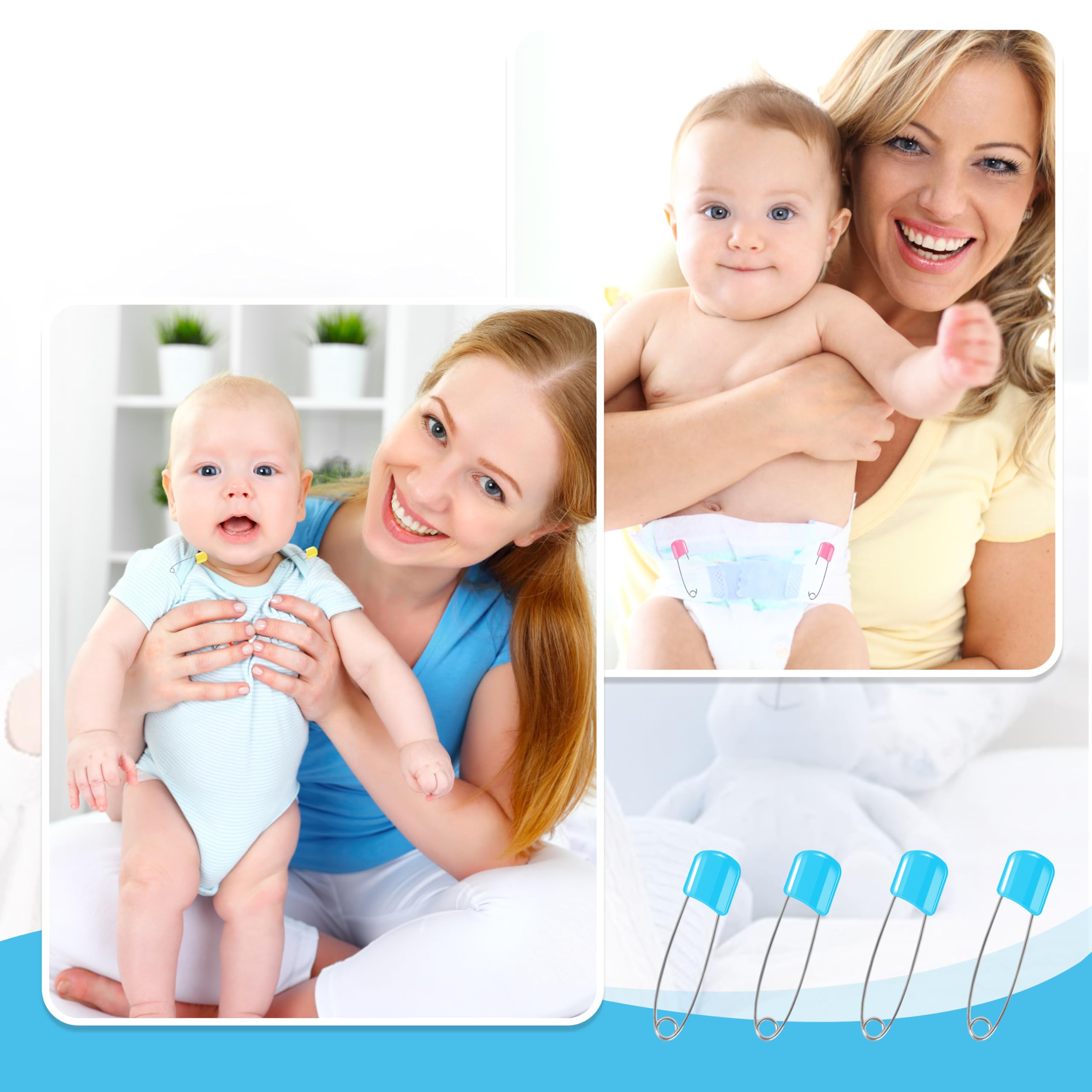 110pcs Stainless Steel Diaper Pins - 2.1