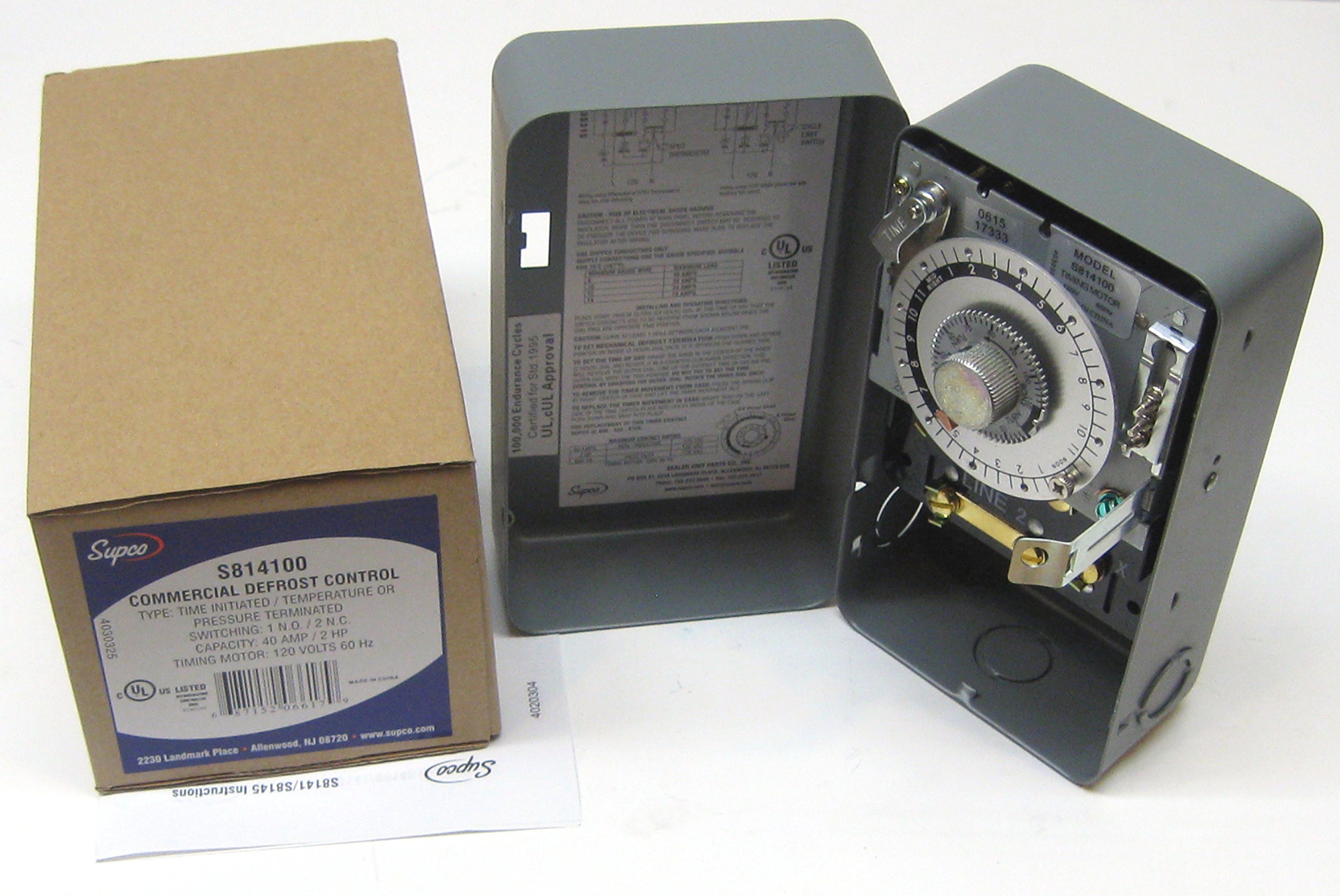Supco S8141-00 Commercial Defrost Timer Replacement for Paragon 8141-00 - Heavy Duty Freezer & Refrigerator Defrost Control for Walk-in Coolers, Commercial Kitchens, and Food Storage Units