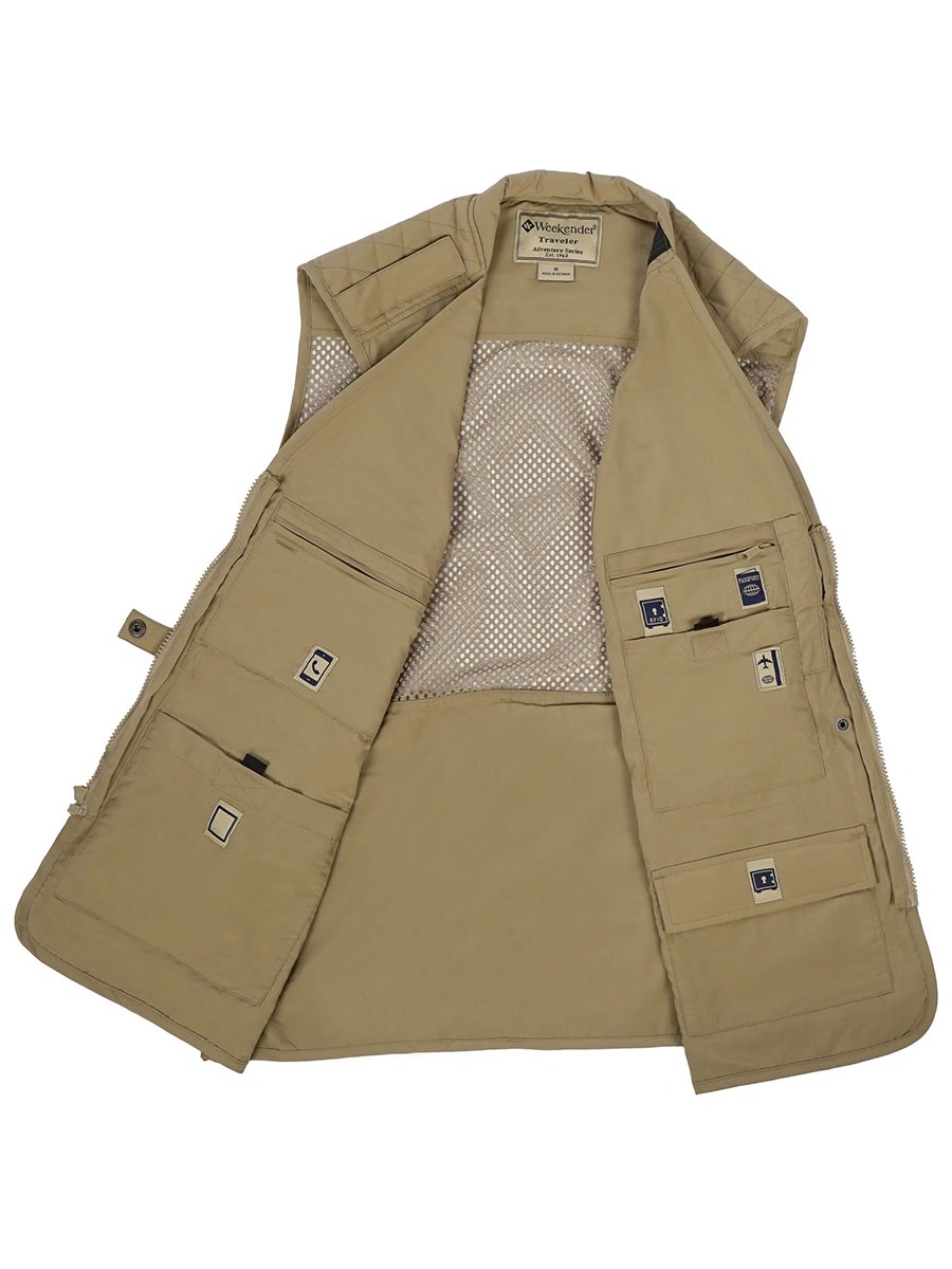Weekender® Men's Traveler Air Vest - Lightweight Packable Jacket for Flying, Hiking & Outdoor Adventures | RFID Pockets | Water Resistant Travel Gear