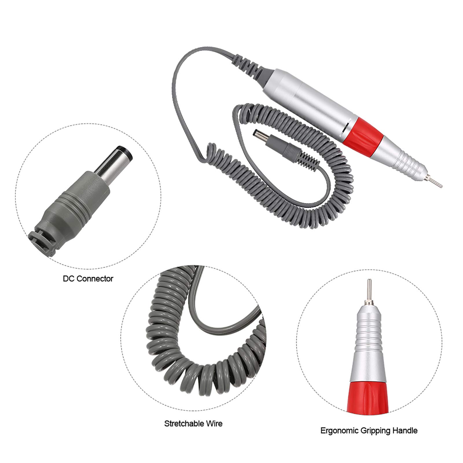 Ubersweet® 30000RPM Professional Electric Nail Drill Pen - Cordless Nail File Handpiece for Manicure & Pedicure - Salon & Home Nail Art Tool - Perfect for Gel Polish Removal & Acrylic Nail Shaping