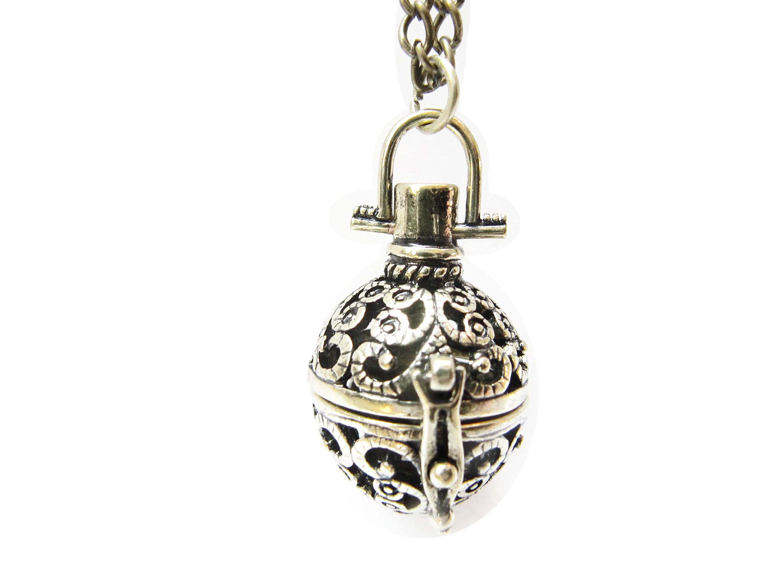 Antique Bronze Wish Box Necklace - Prayer Box, Angel Caller, Harmony Ball & Message Locket Pendant | Perfect for Spiritual Gifts, Meditation & Special Occasions