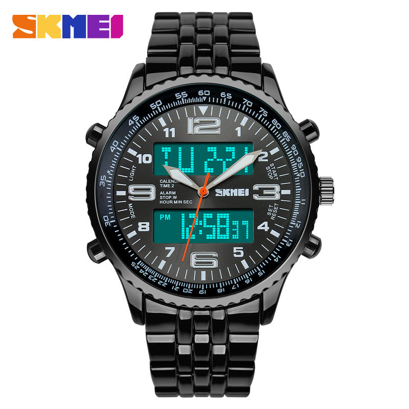 Stylish Dual Watch for Men & Women - Waterproof Analog Digital Sports Watch with LED Backlight - Perfect for Running, Hiking, Gym & Outdoor Activities
