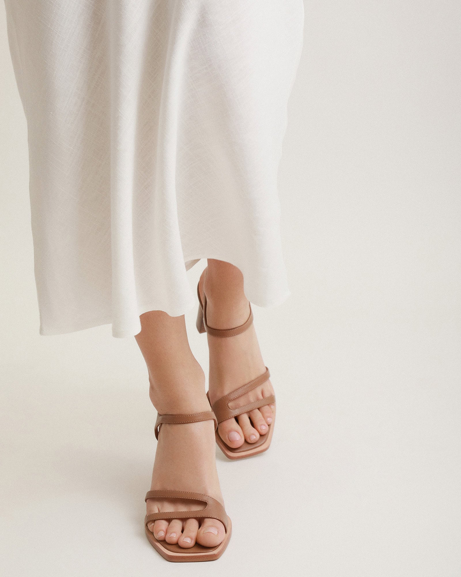 Casey Women's Tan Leather High Heel Sandals - Comfortable & Stylish for Weddings, Parties & Summer Outfits