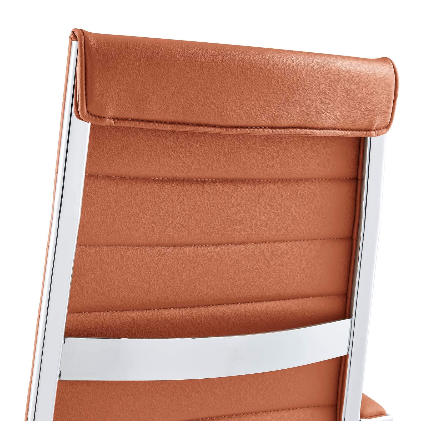Modway Jive Ribbed High Back Executive Swivel Office Chair with Arms - Ergonomic Desk Chair for Home & Office, Adjustable Height & Tilt, Comfortable Terracotta Fabric - Perfect for Long Work Hours, Gaming, and Study Sessions