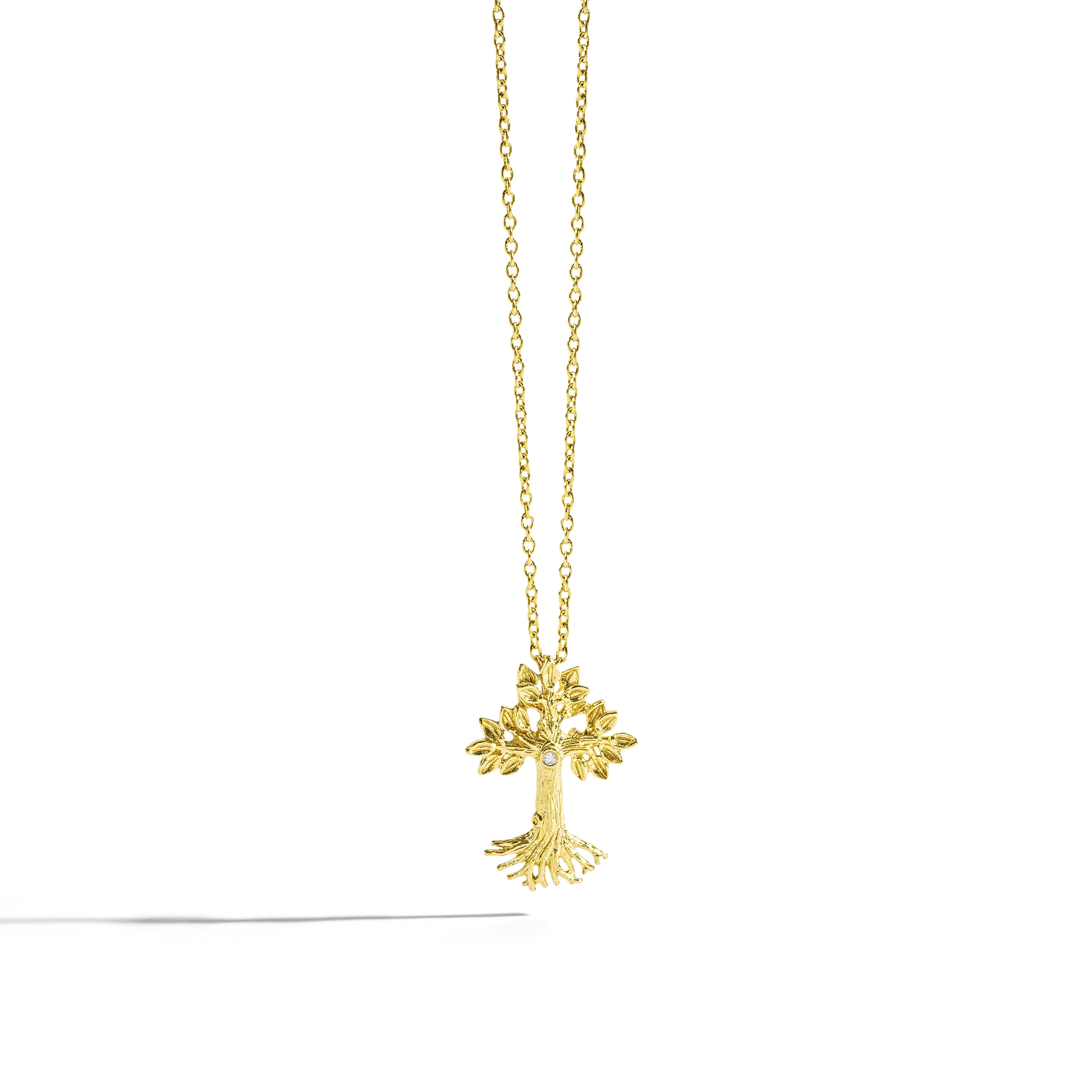 Armenian Tree of Life 25mm Cross Pendant Necklace with Diamonds - Elegant Religious Jewelry for Women, Perfect for Baptism, Wedding & Everyday Wear