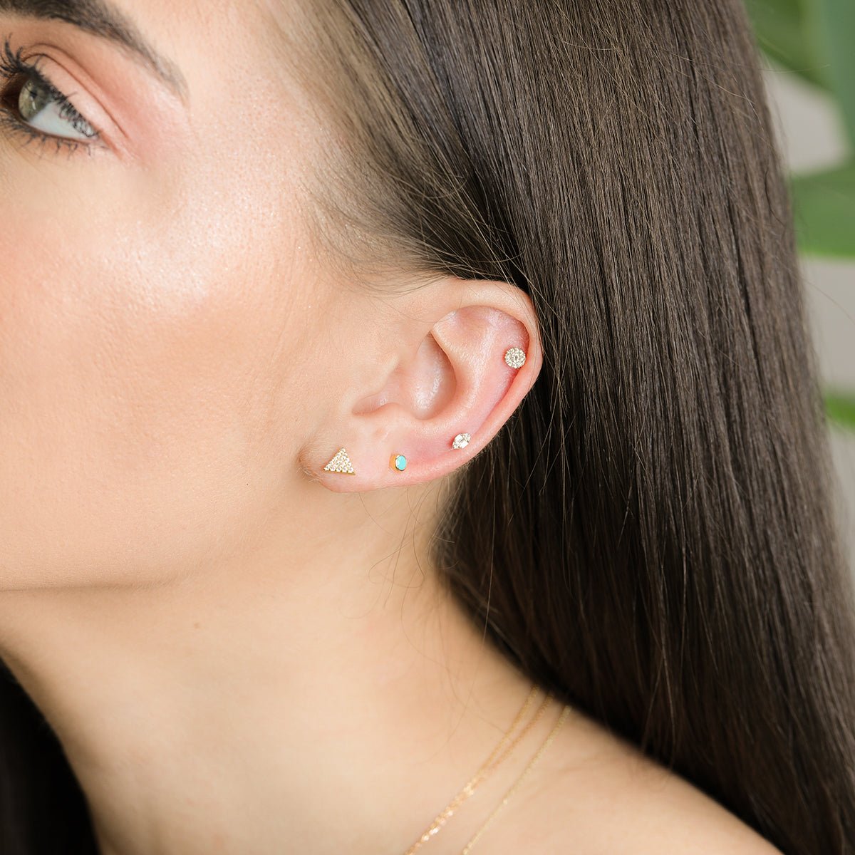 10k Yellow Gold Marquise Mixed Diamond Screw Back Earrings - Elegant Dangle Earrings for Women, Perfect for Weddings, Parties & Special Occasions