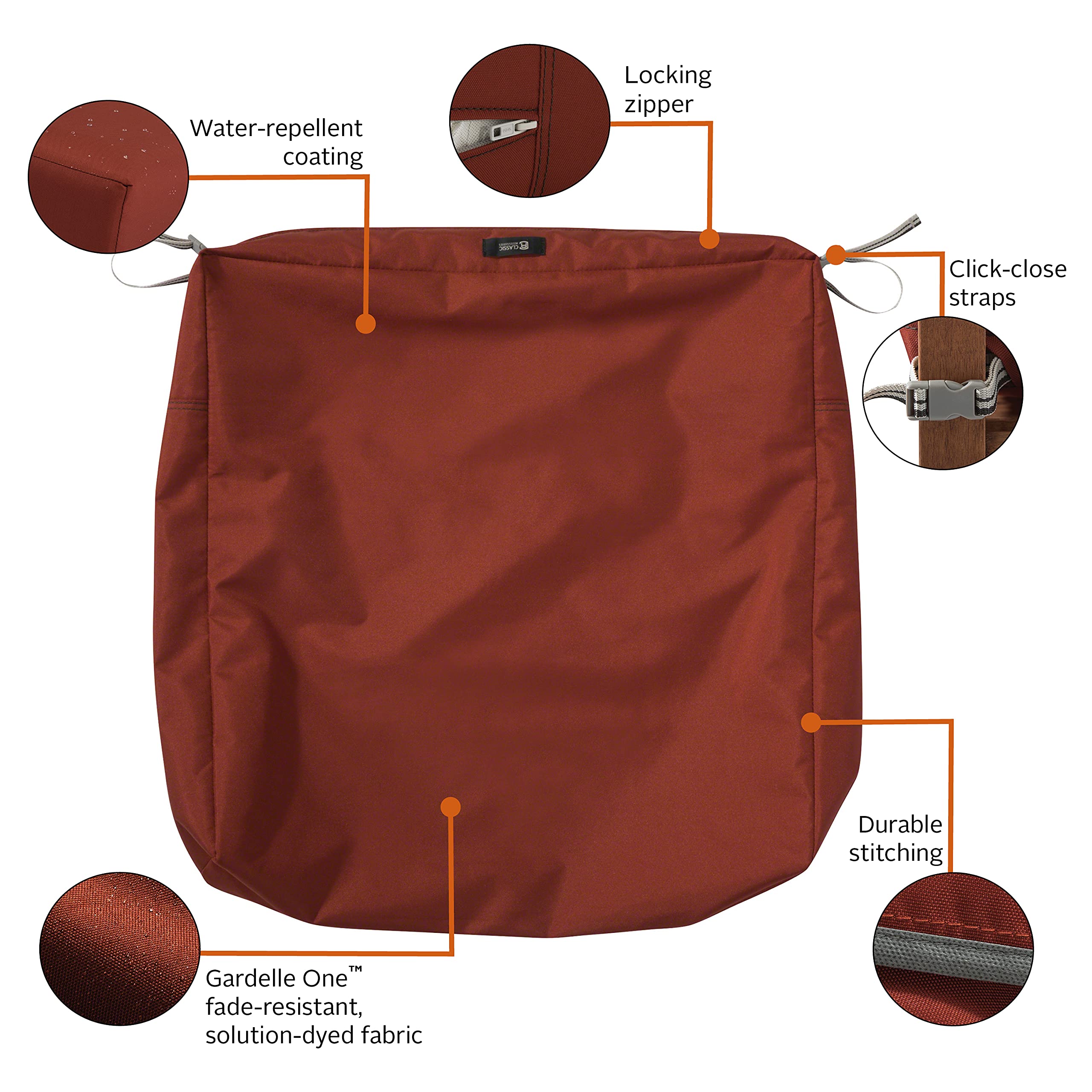 Water-Resistant Patio Lounge Chair & Loveseat Cushion Cover - 25