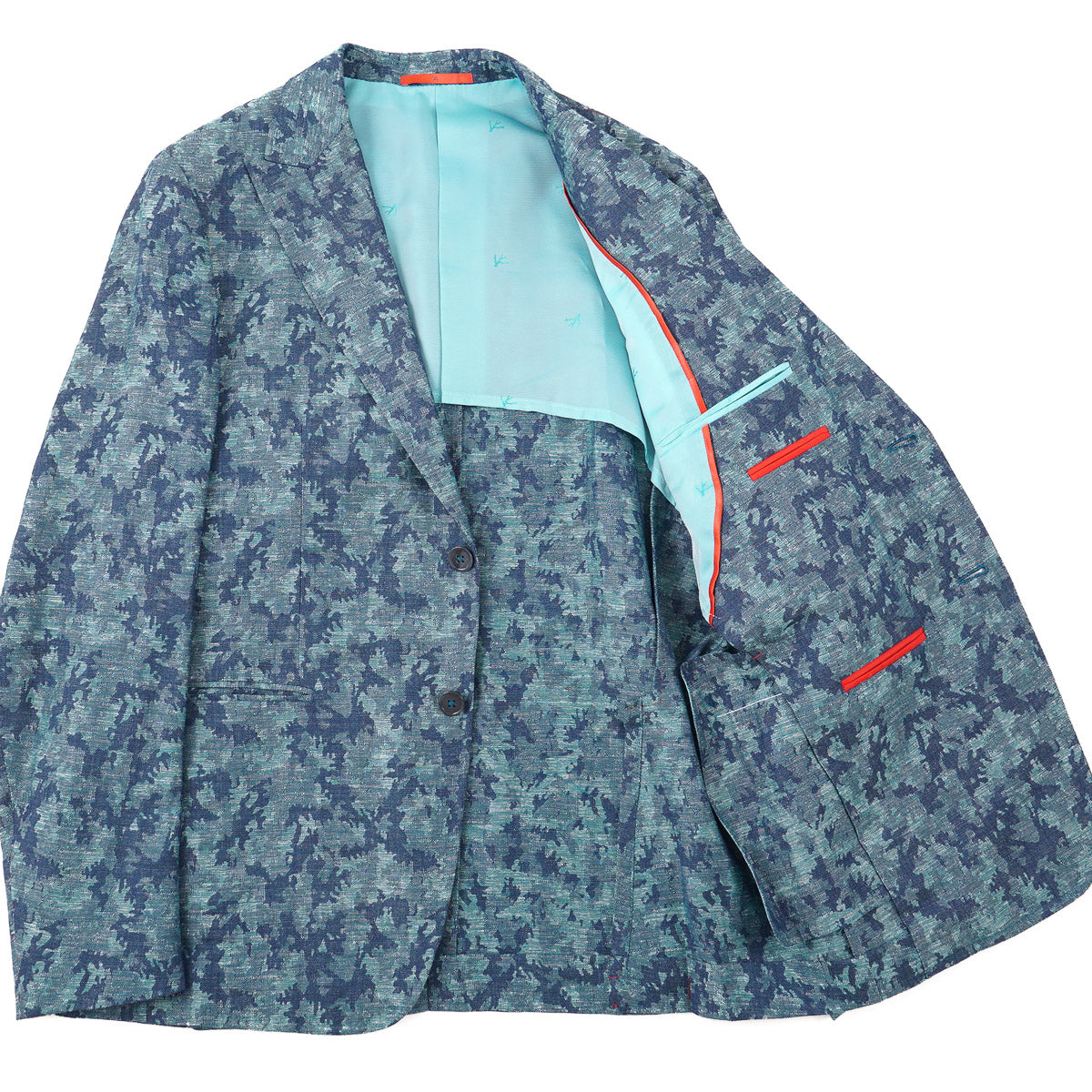 Isaia Patterned Wool Linen Sport Coat for Men - Premium Tailored Blazer for Business & Formal Occasions - Office Wear, Weddings & Special Events