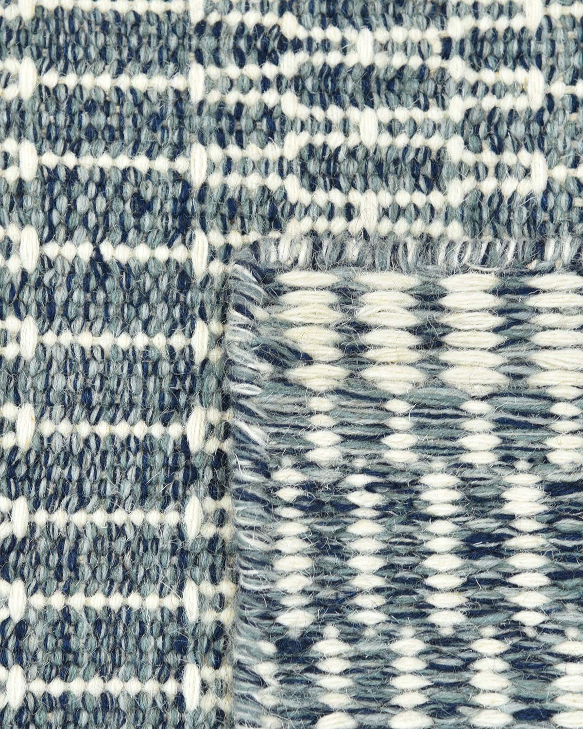 Solo Rugs Deanna Contemporary Handmade Blue Area Rug 9'x12' - Soft Modern Floor Covering for Living Room, Bedroom & Office Decor