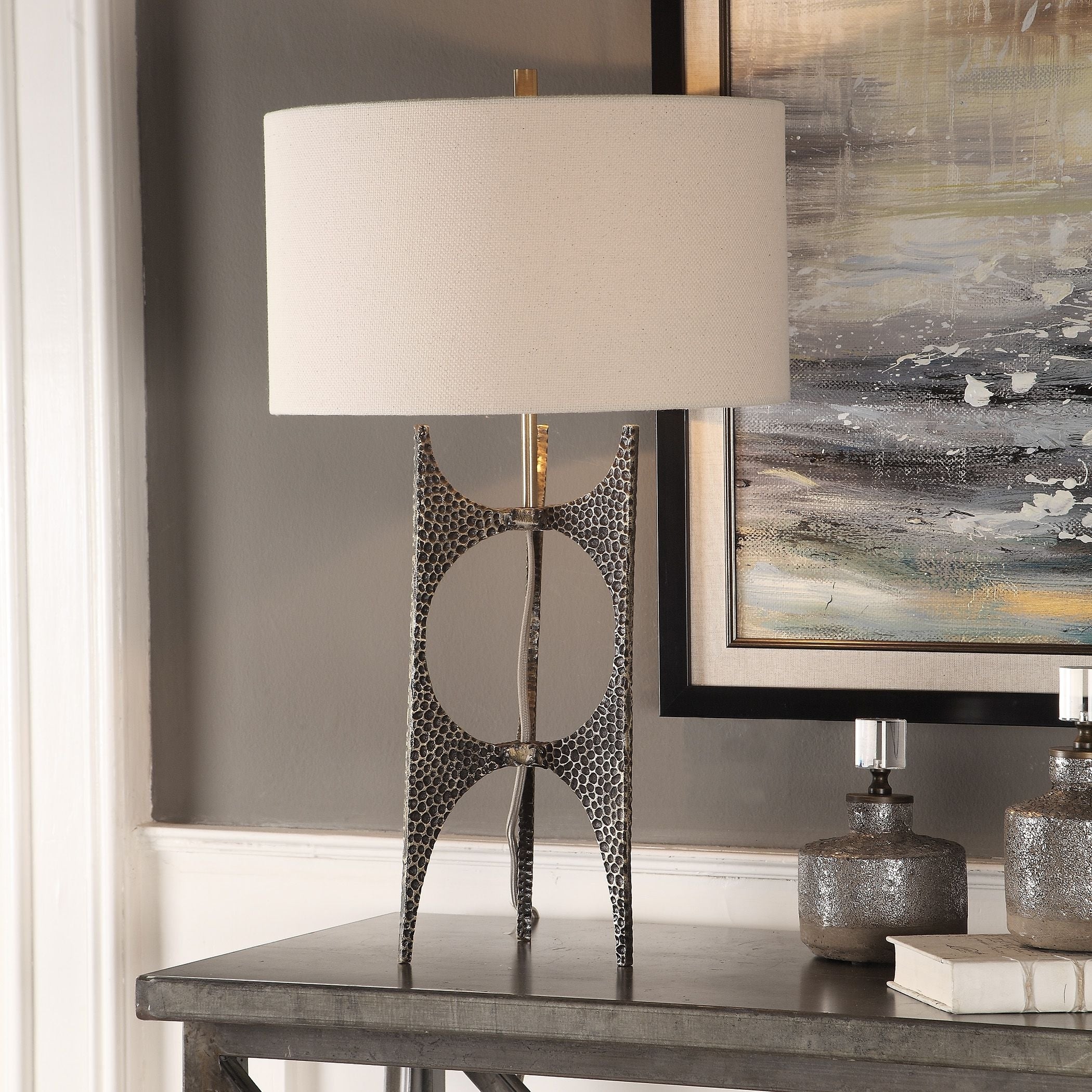 Modern Battista Table Lamp - Adjustable LED Desk Light for Home Office, Bedroom & Study - Perfect for Reading, Working & Nightstand Use