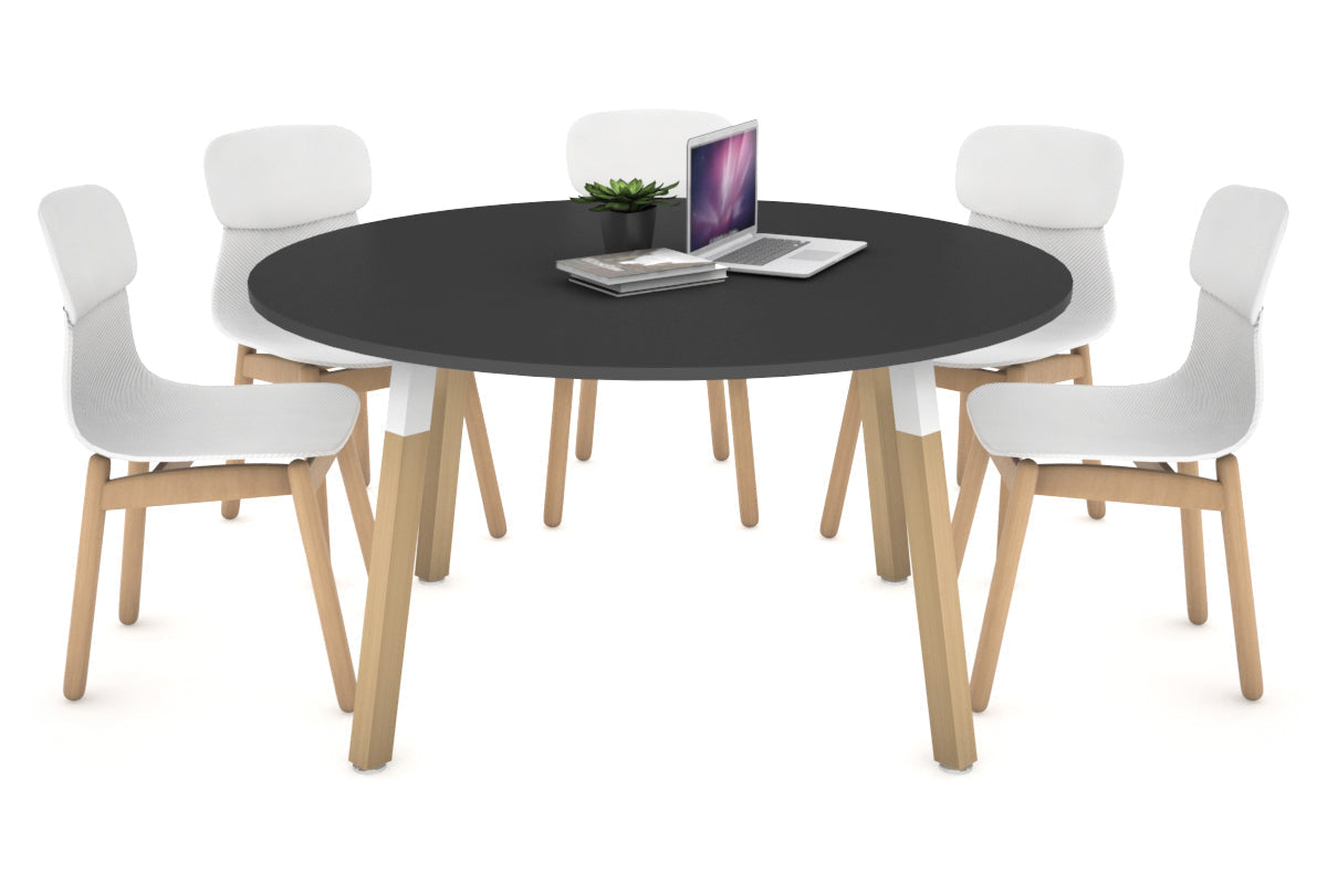 Quadro Solid Wood Round Dining Table 47.2 Inch - Perfect for Kitchen, Dining Room, and Small Space Furniture