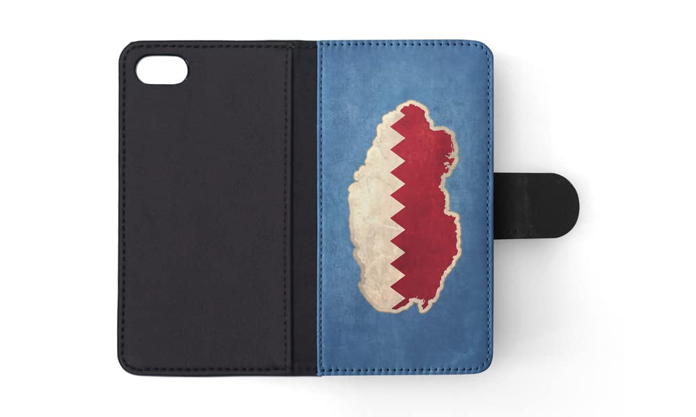 Qatar National Flag Flip Wallet Phone Case for Apple iPhone 7, iPhone 8, iPhone SE (2020 & 2022) - Stylish Protective Cover with Card Slots | Perfect for Travel, Daily Use & Gift Giving