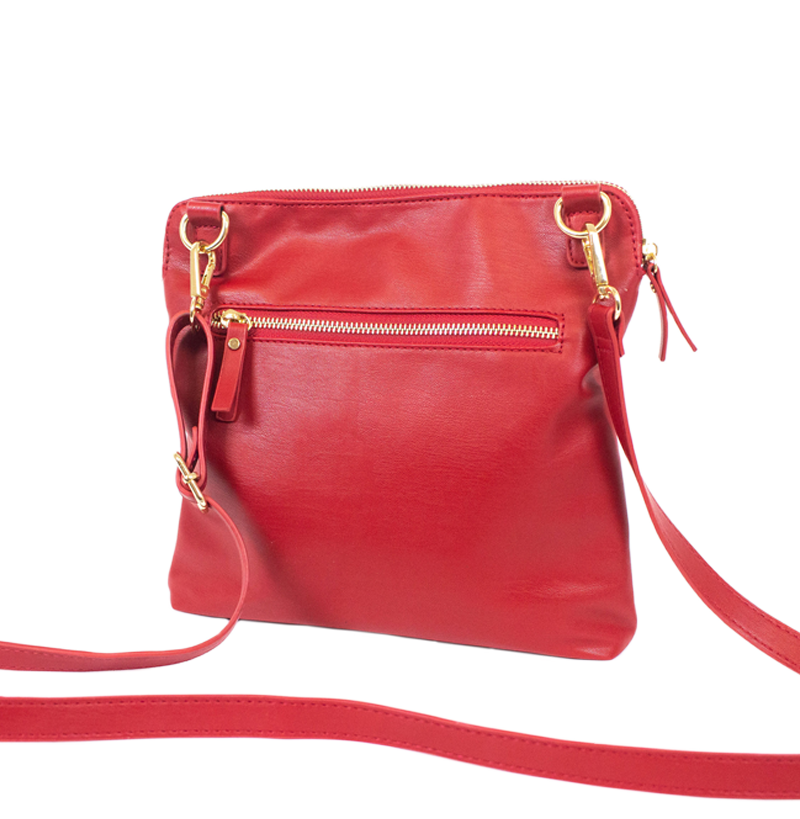 Studded Red Litt Crossbody Bag for Women - Stylish Leather Purse for Daily Use, Travel & Shopping
