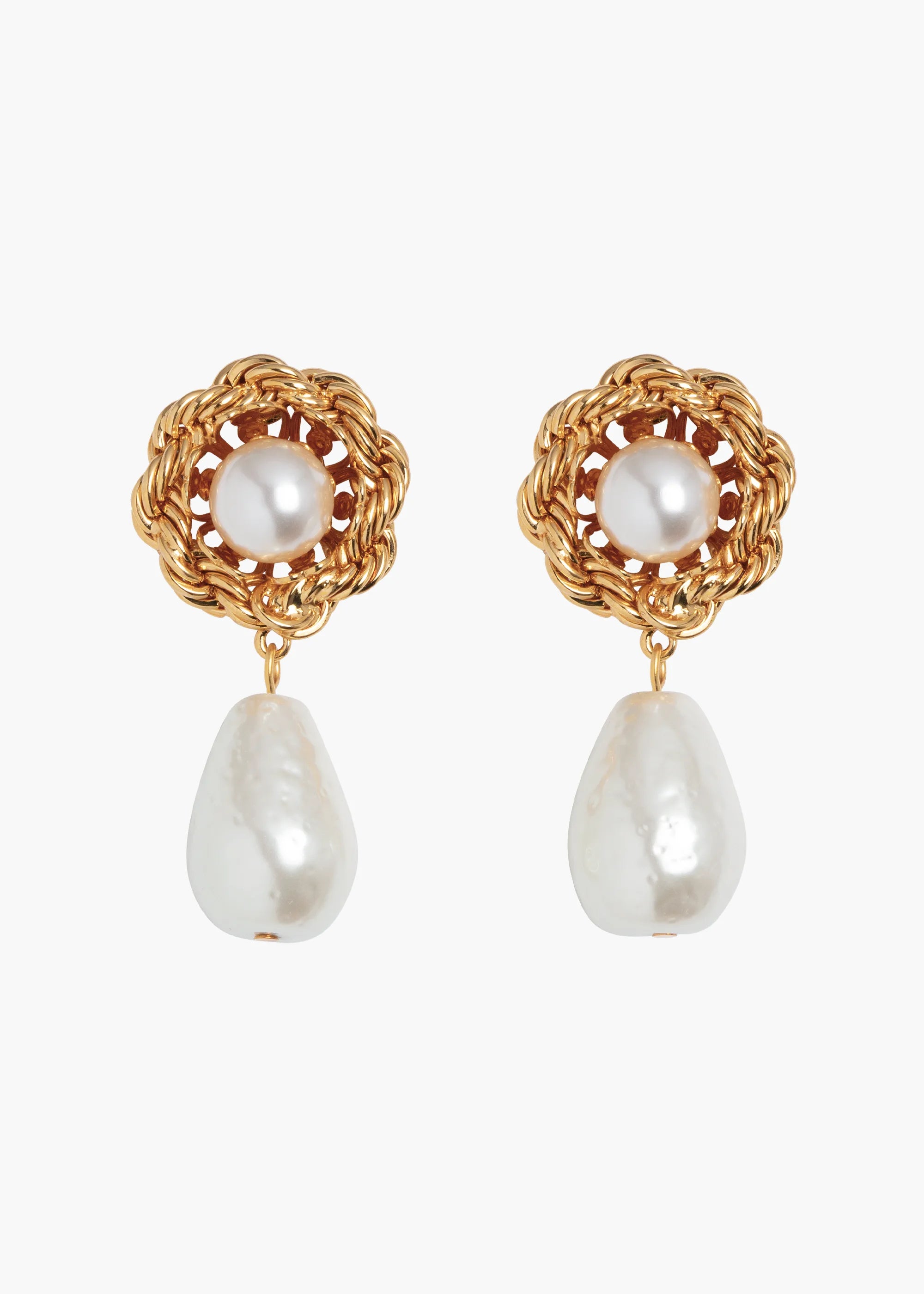 Jennifer Behr x Léanne Ansar Ninette Earrings - 14K Gold Hoop Earrings for Women, Elegant Dangle Earrings for Parties, Weddings & Special Occasions