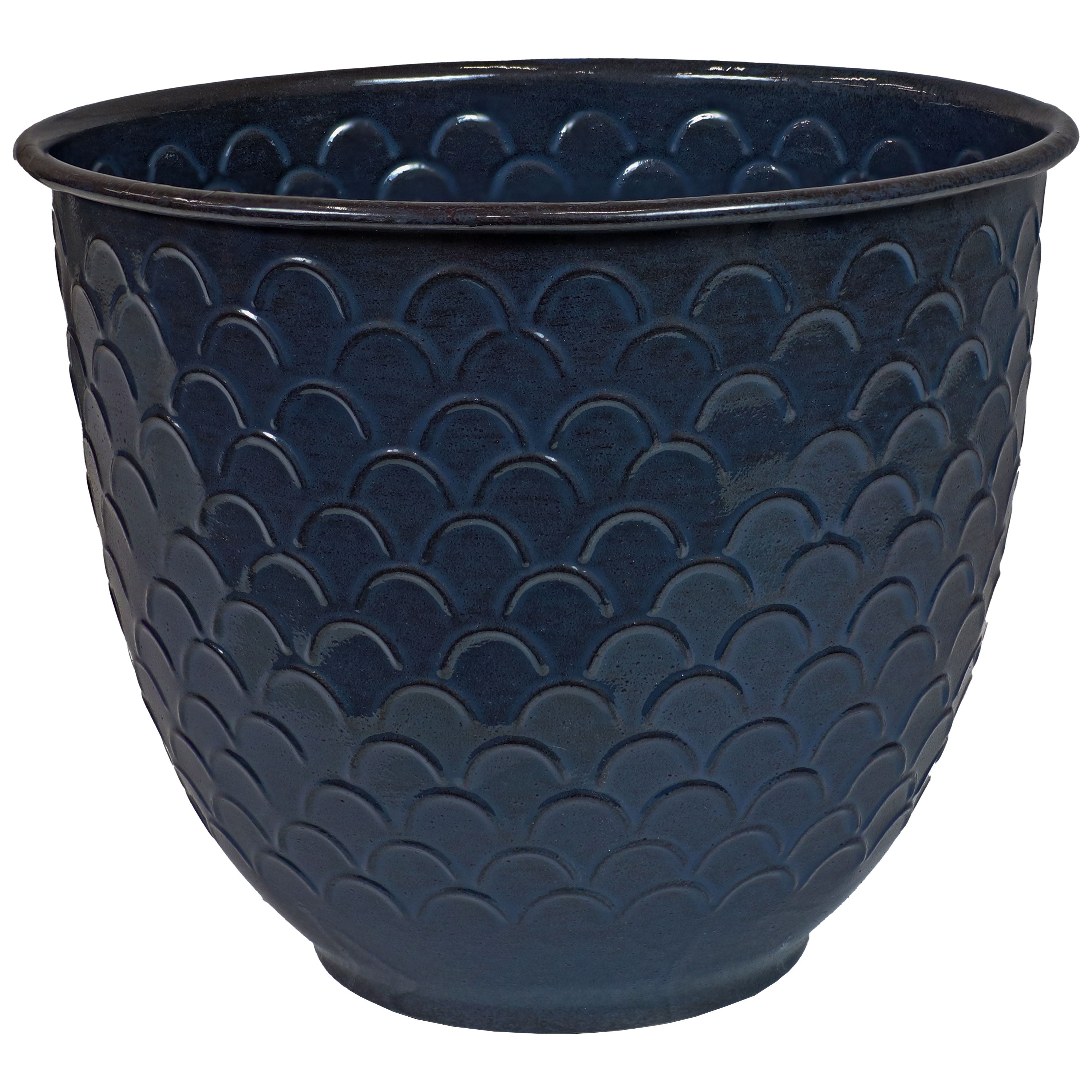 Sunnydaze Dinah 12.5 Inch Metal Outdoor Plant Pots - Rust-Resistant Garden Planter for Patio, Deck, Balcony & Backyard Decor