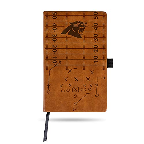 NFL Carolina Panthers Brown Laser Engraved Small Notebook - 8.25