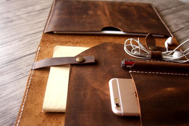 Premium Genuine Leather MacBook Pro 13 Inch Retina Case - Slim Protective Cover for MacBook Pro 13