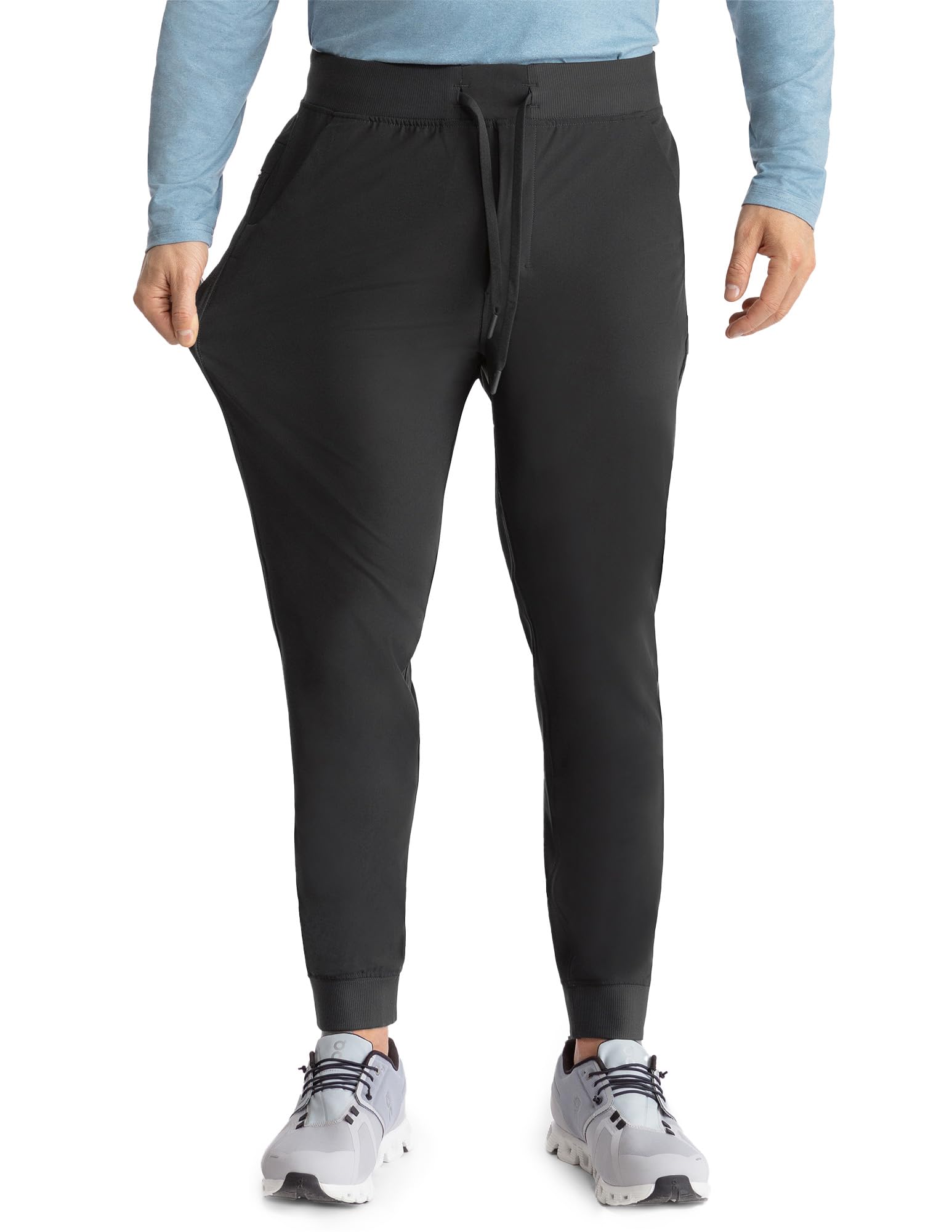 Birddogs Men's Joggers - Stretch Workout Sweatpants with Secure Zipper Pockets - Athletic Slim Fit Pants for Running, Gym & Casual Wear