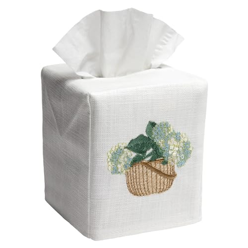 Hydrangea Basket (Cream/Blue)