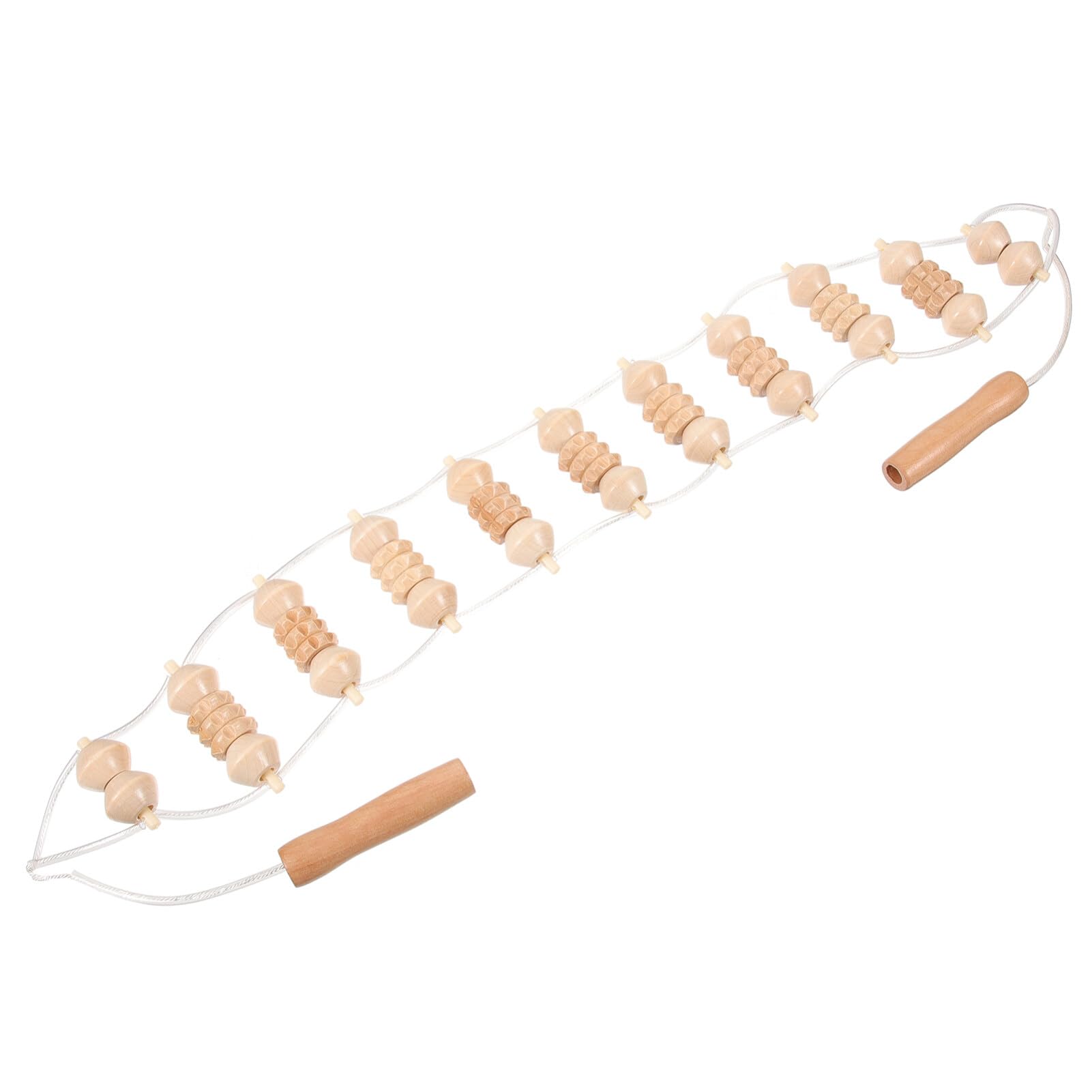 Premium Wooden Back Massage Roller - Portable Self Massager for Neck, Leg & Back Pain Relief - Natural Cellulite Massage Tool - Perfect for Home, Office & Travel Use