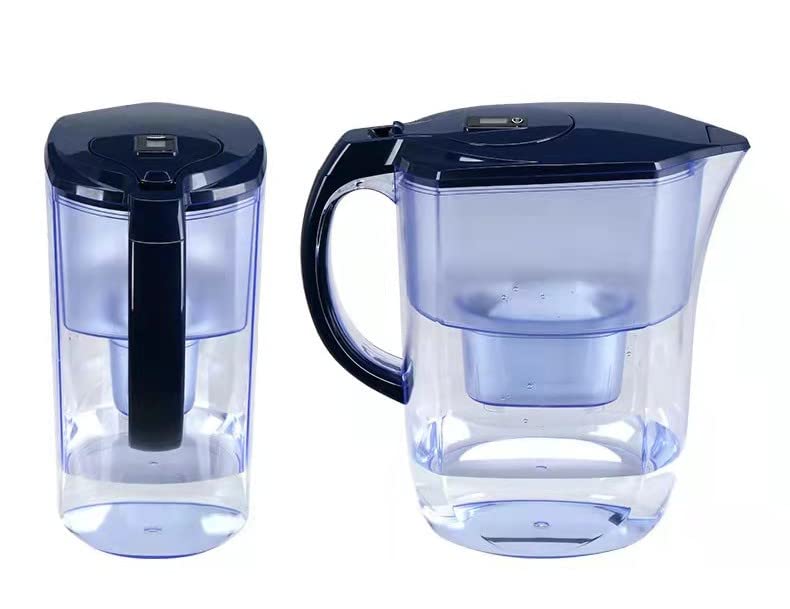 Alkaline Water Filter Pitcher 3.8L with Activated Carbon Filter - Reduces Limescale & Chlorine, BPA Free Water Purifier (Blue) - Perfect for Home, Office & Travel Hydration